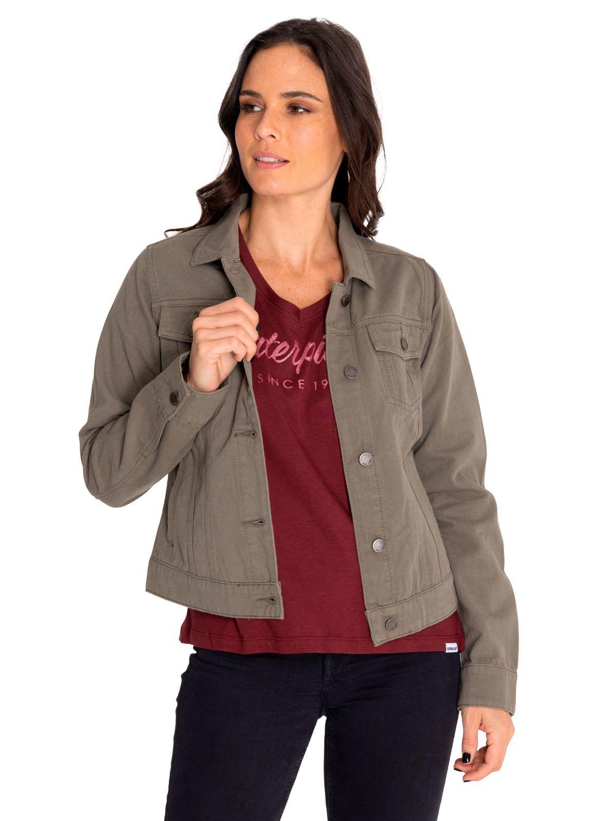 Chaqueta Denim Mujer Foundation Verde-0
