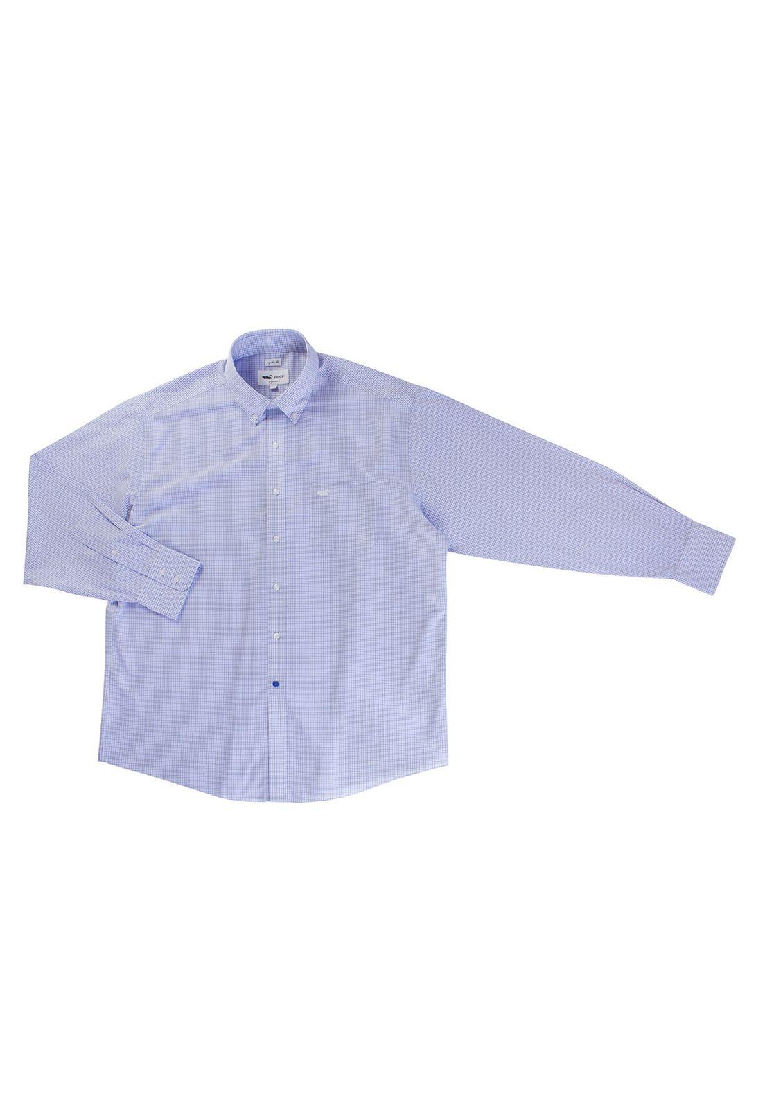 Camisa Algodón Libre de Arrugas Celeste Rockford-0