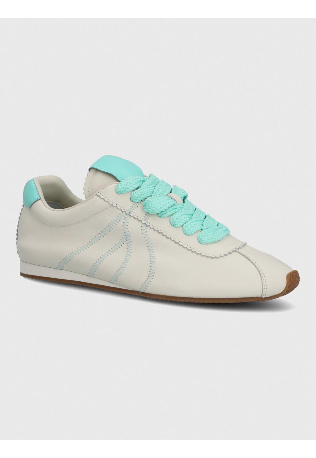 Zapatilla Cuero Mujer Bonik Celeste-0