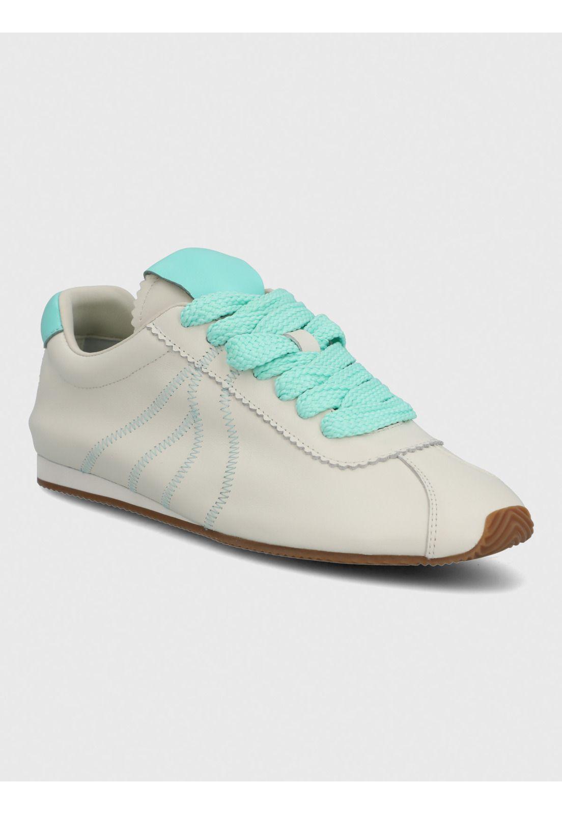 Zapatilla Cuero Mujer Bonik Celeste-1