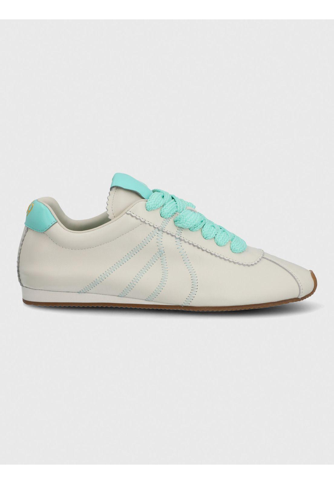 Zapatilla Cuero Mujer Bonik Celeste-3