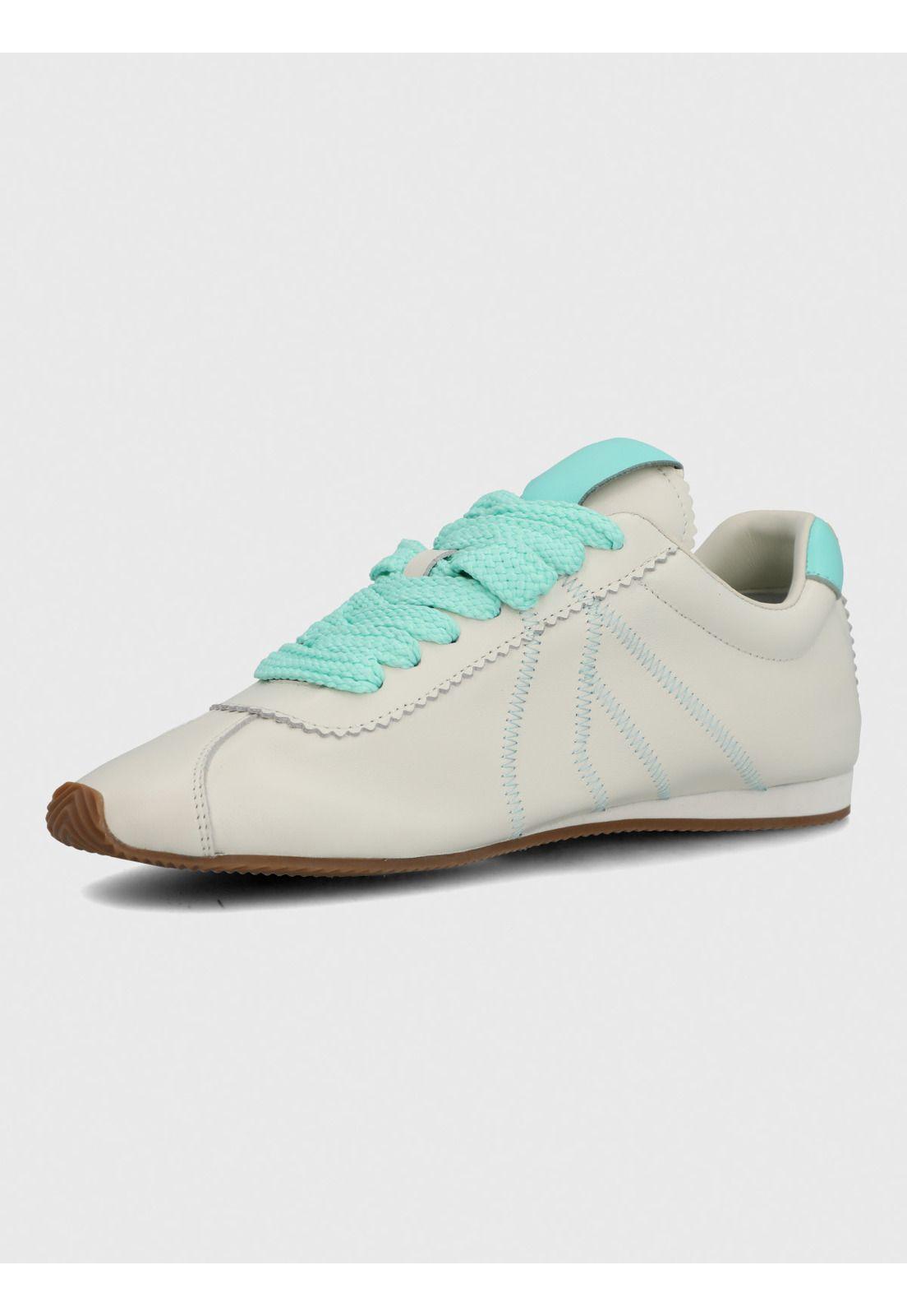 Zapatilla Cuero Mujer Bonik Celeste-5