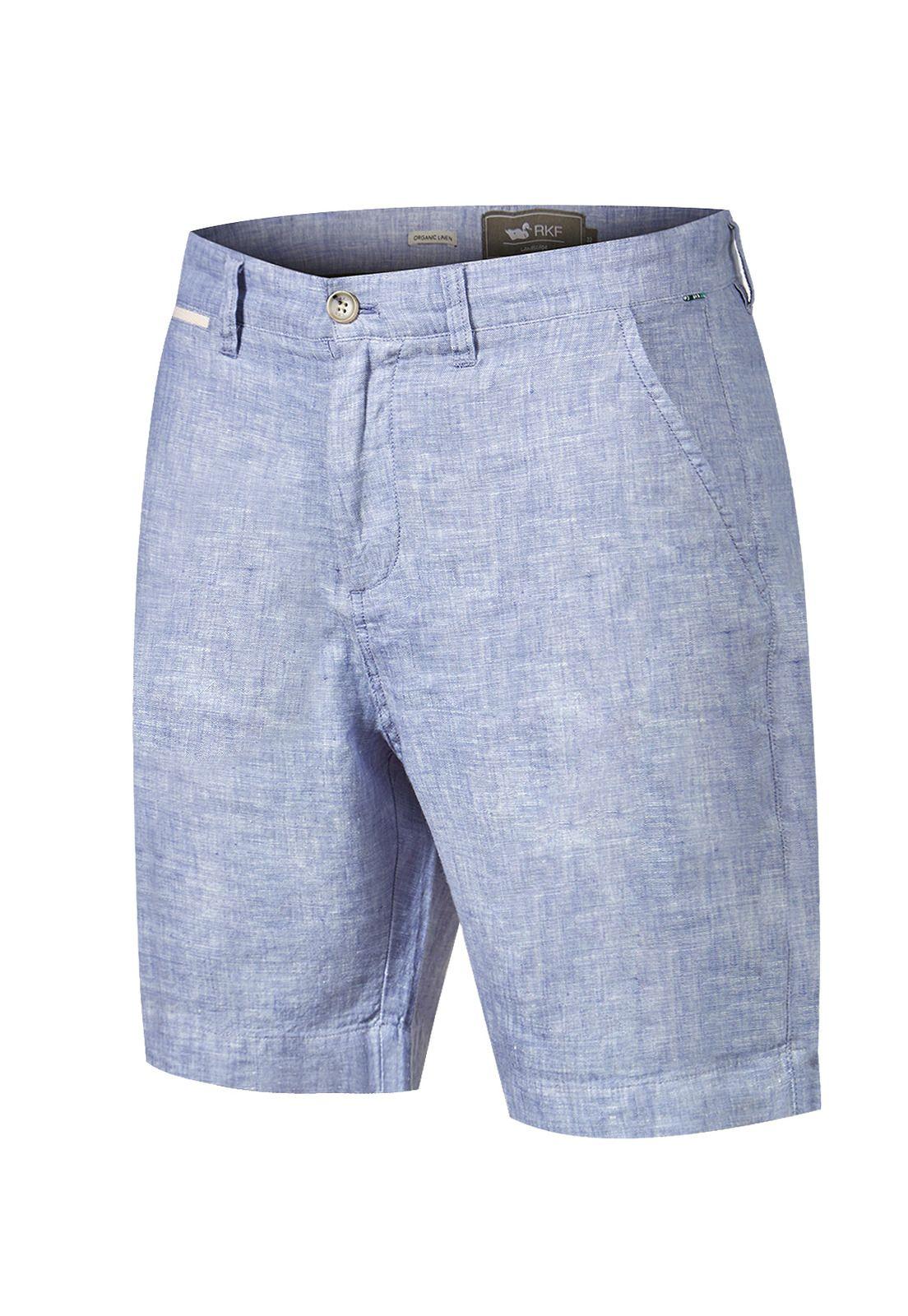 Short Lino Orgánico Azul Linen Hombre -0