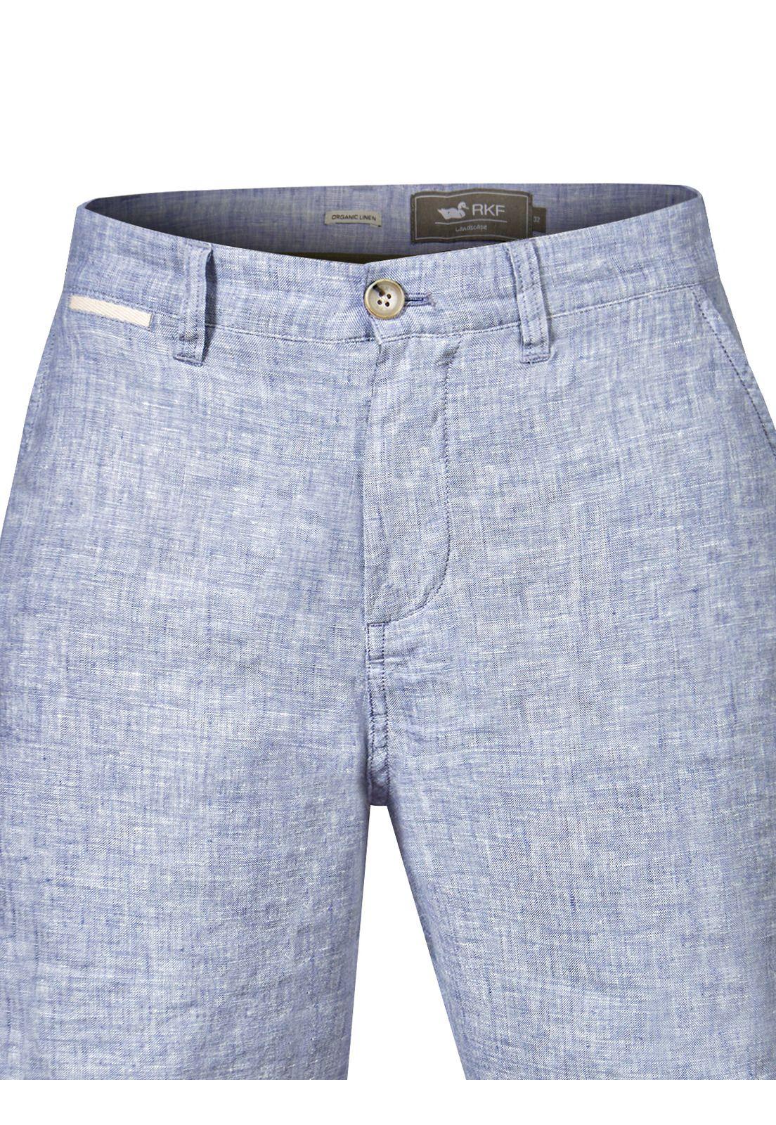 Short Lino Orgánico Azul Linen Hombre -3