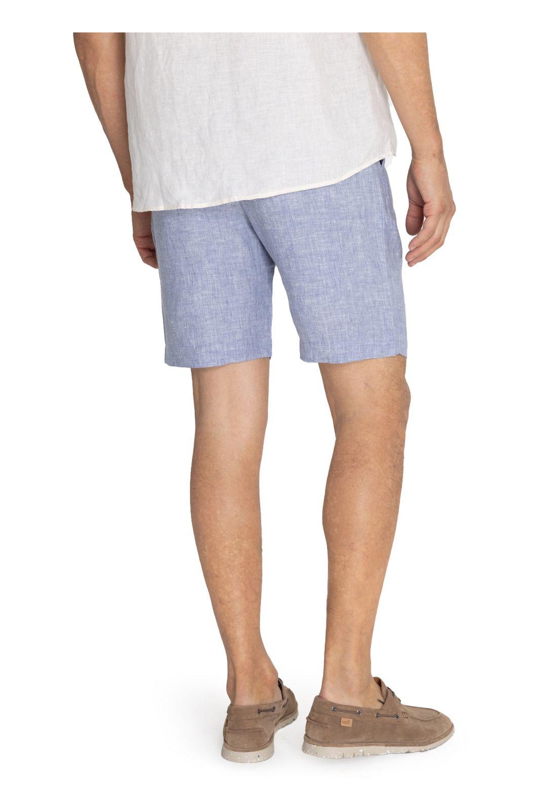 Short Lino Orgánico Azul Linen Hombre -5