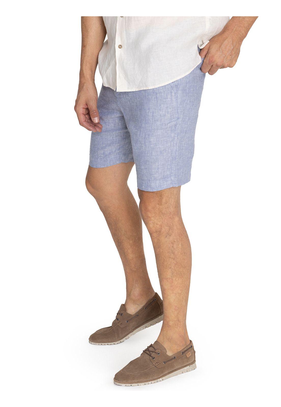 Short Lino Orgánico Azul Linen Hombre -6