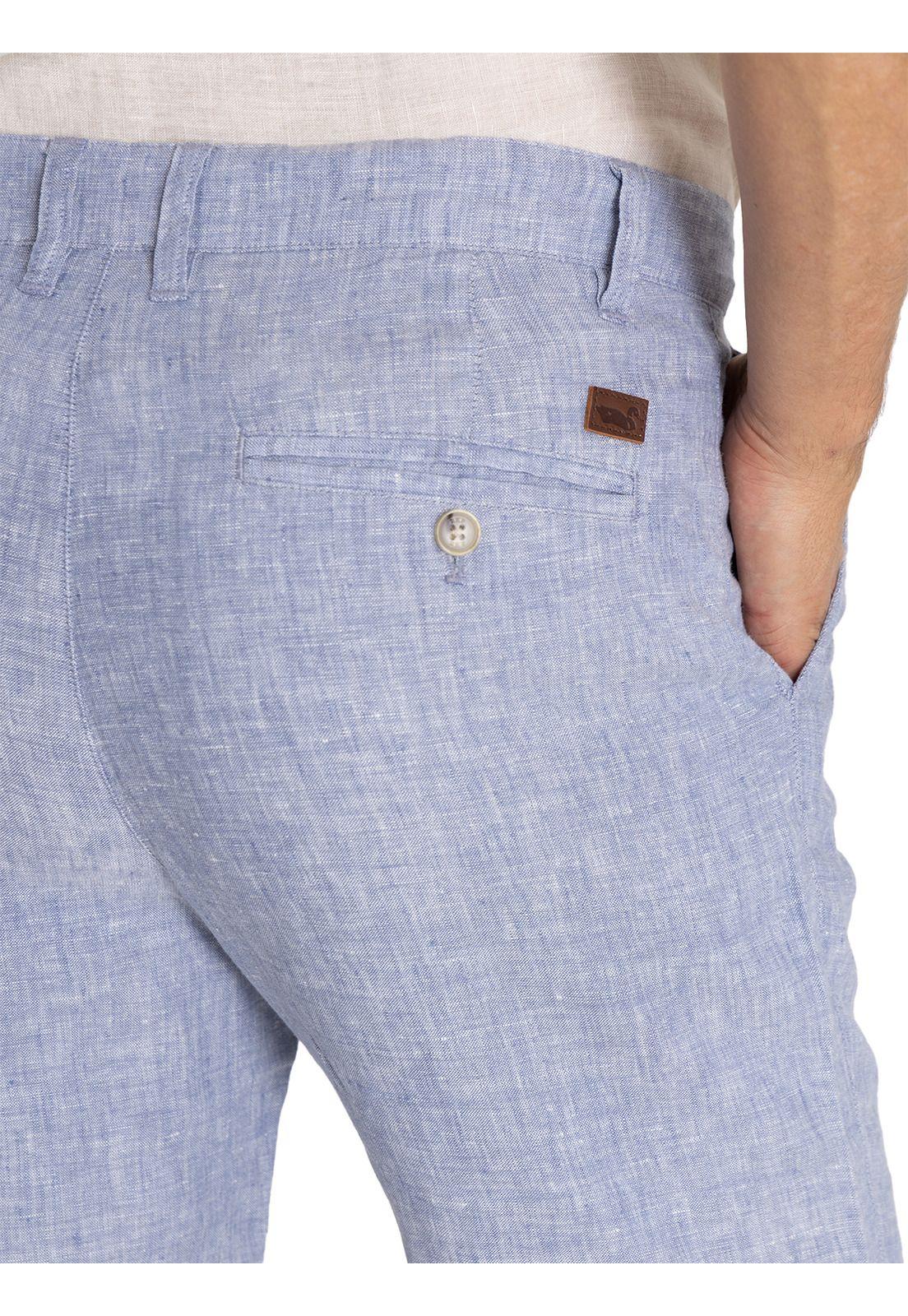 Short Lino Orgánico Azul Linen Hombre -8