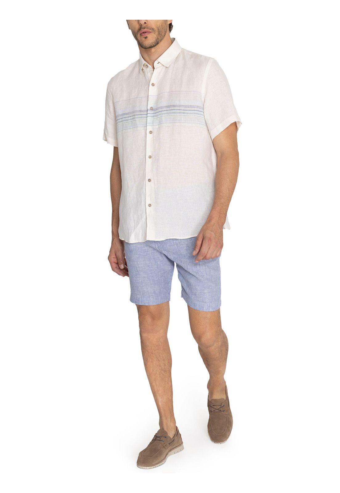Short Lino Orgánico Azul Linen Hombre -9