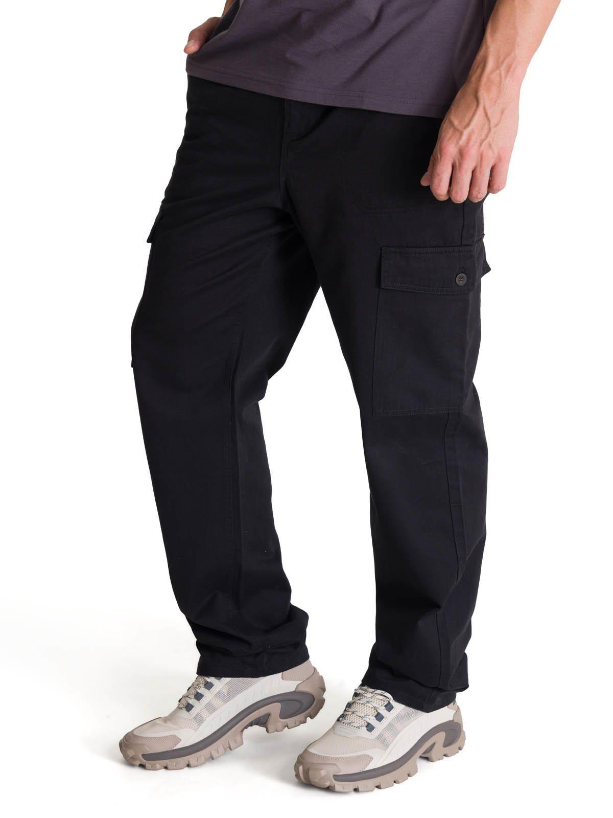 Pantalón Hombre Cargo Straight Negro-1