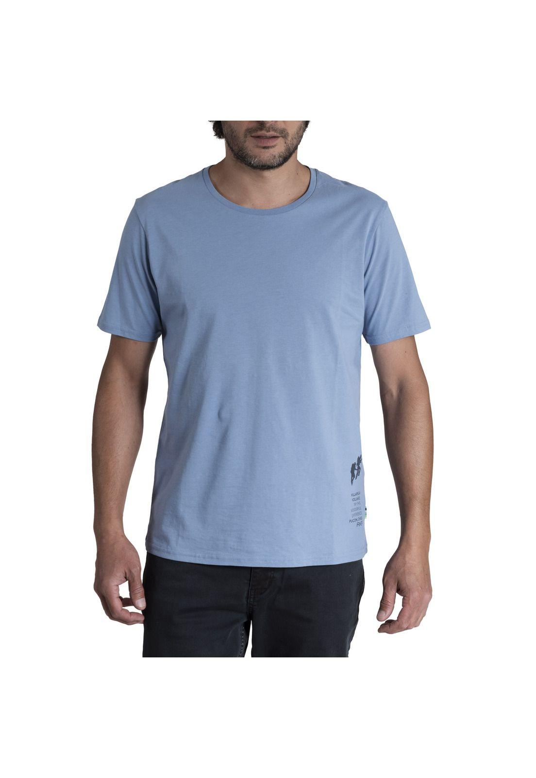 Polera Hombre Algodón Organic Celeste Liso-0