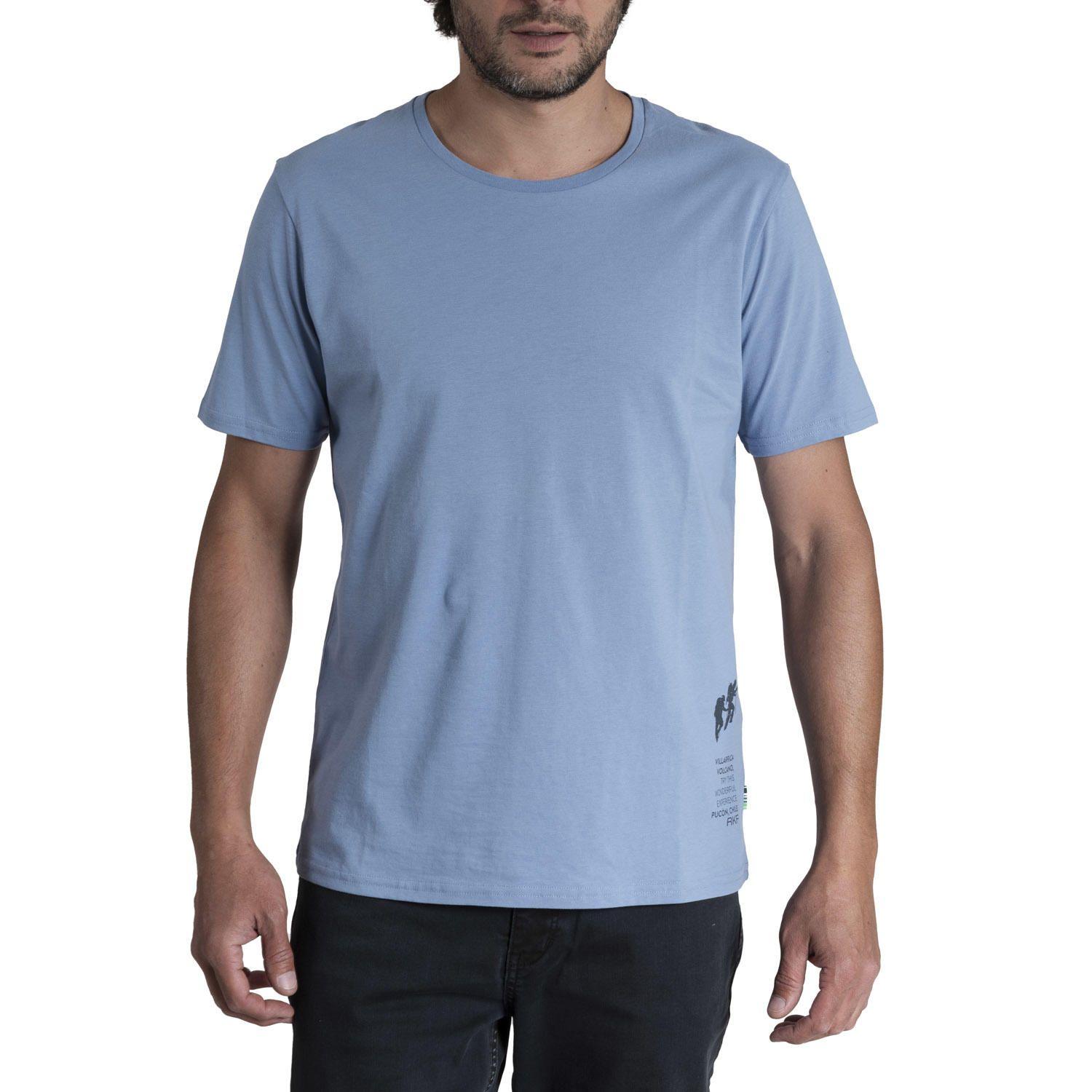 Polera Hombre Algodón Organic Celeste Liso-0