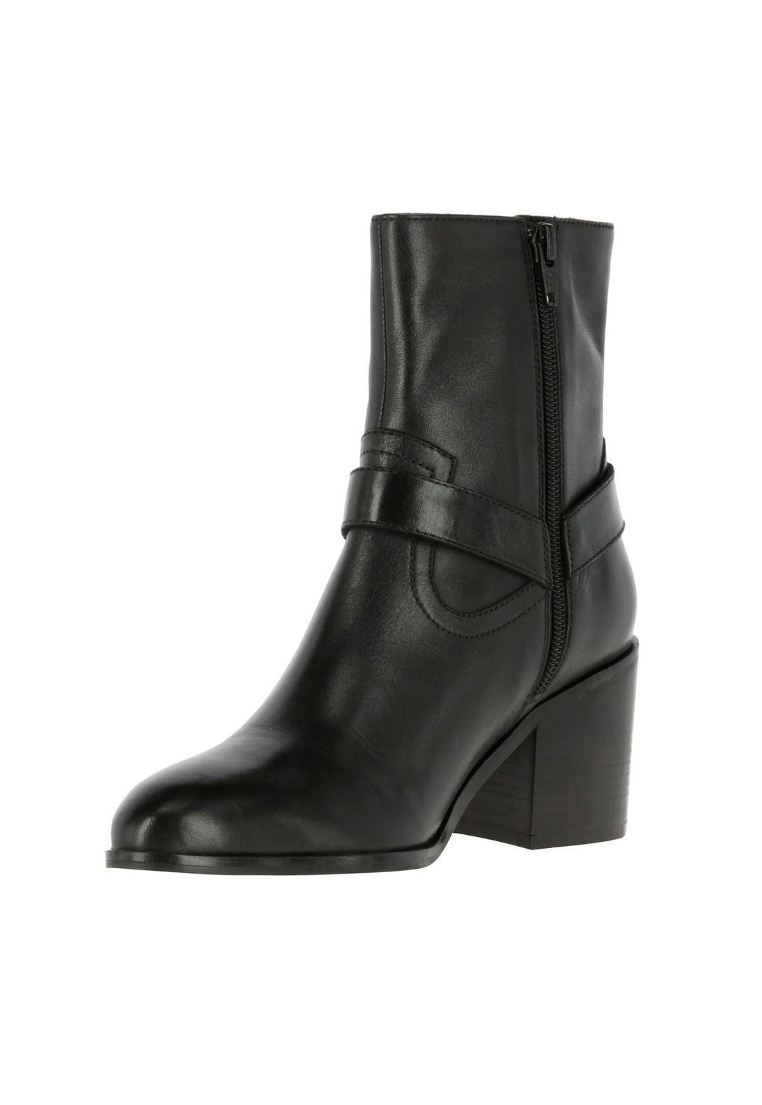 Botin Cuero Mujer Sam Negro-1