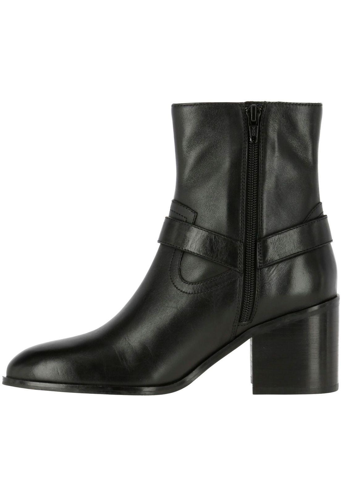 Botin Cuero Mujer Sam Negro-2