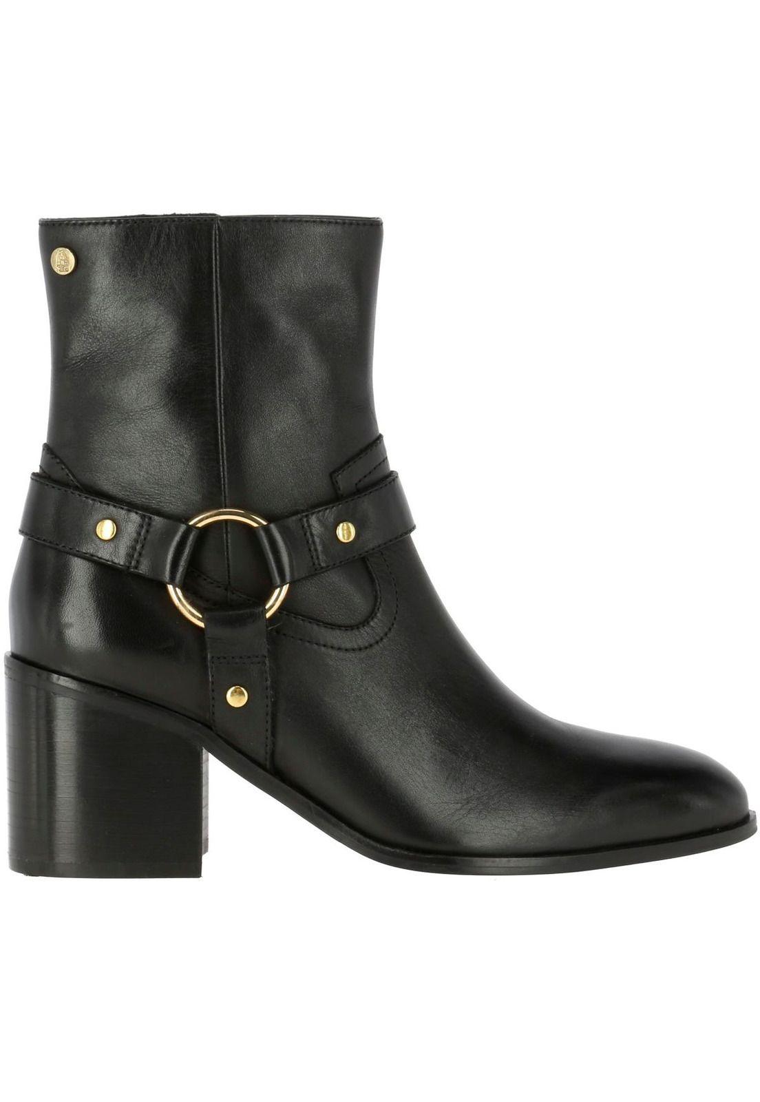 Botin Cuero Mujer Sam Negro-3