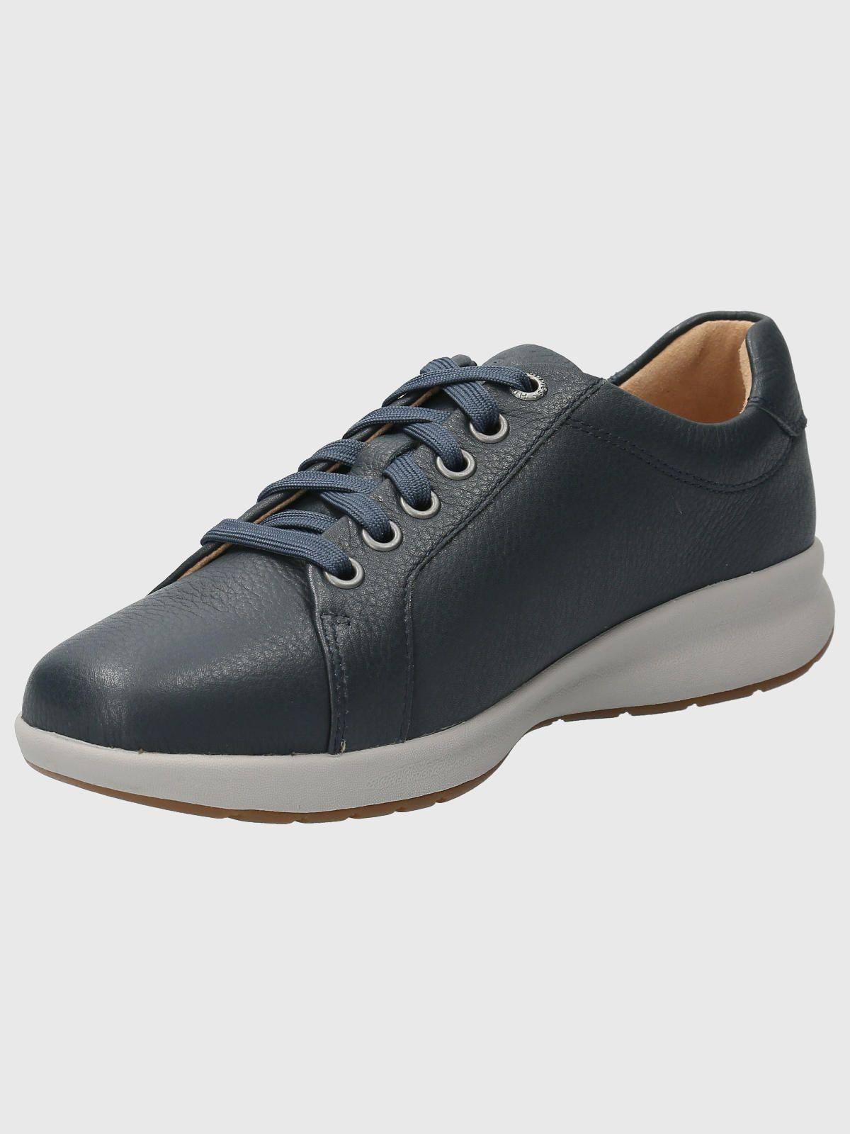 Zapatilla Cuero Mujer Spinal Laceup Azul-4