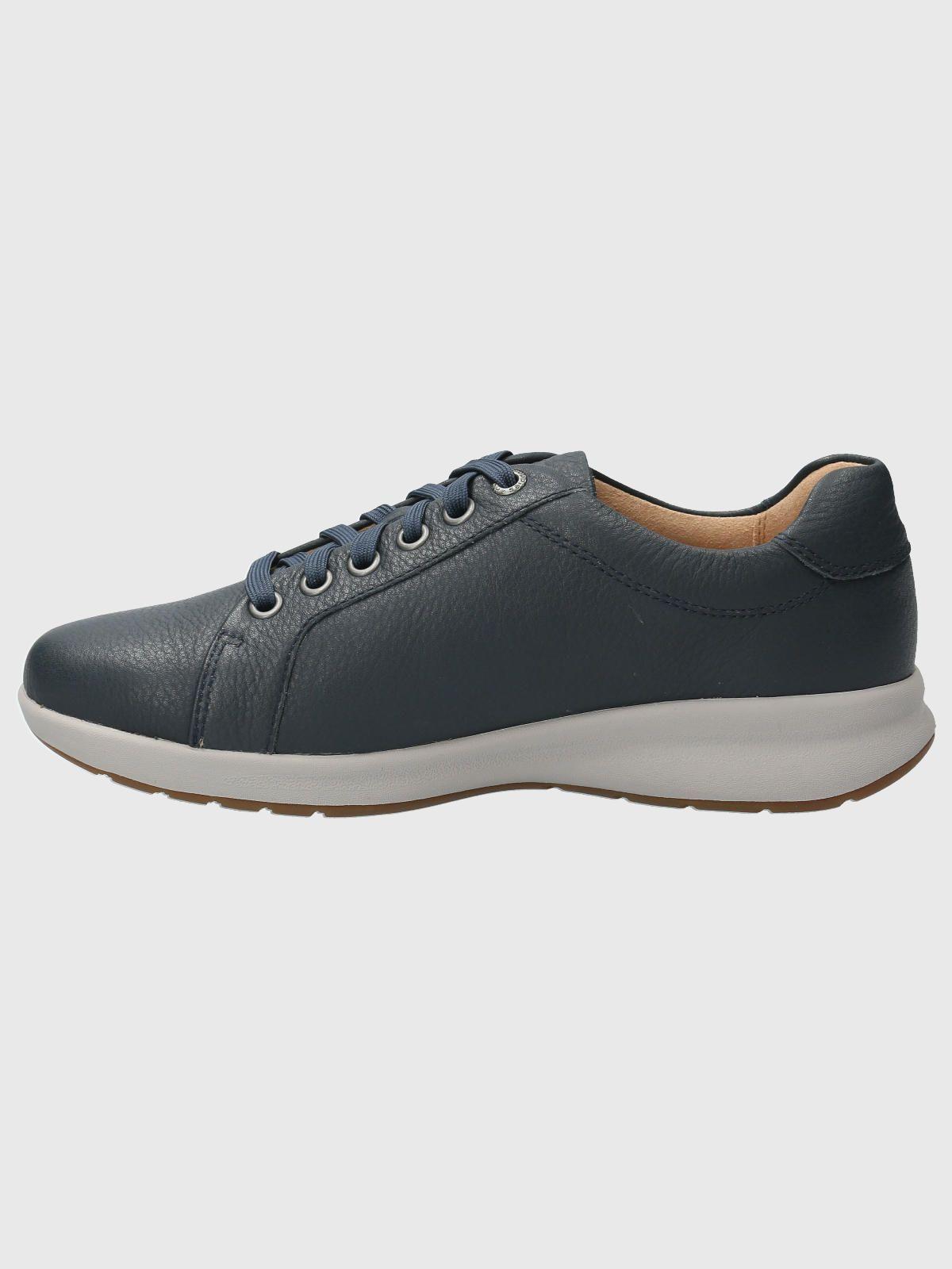 Zapatilla Cuero Mujer Spinal Laceup Azul-5