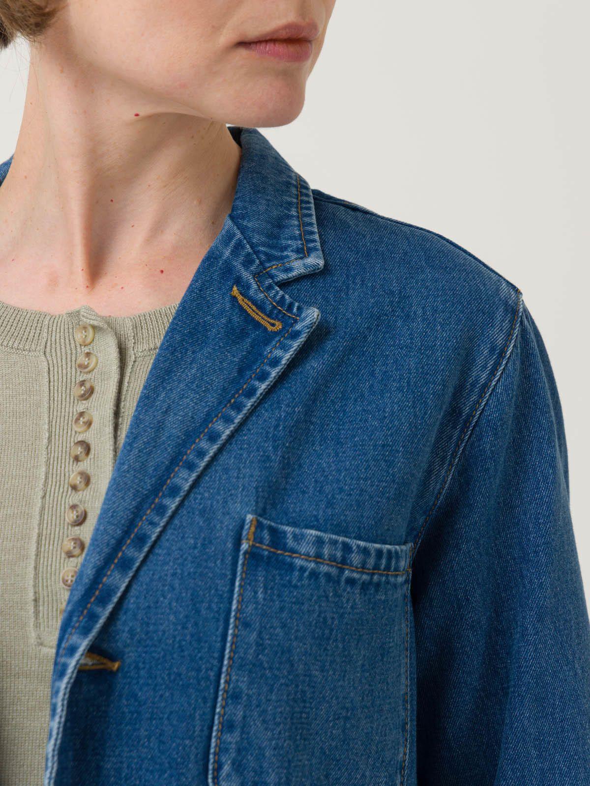 Chaqueta Algodón Mujer Lime Azul -6