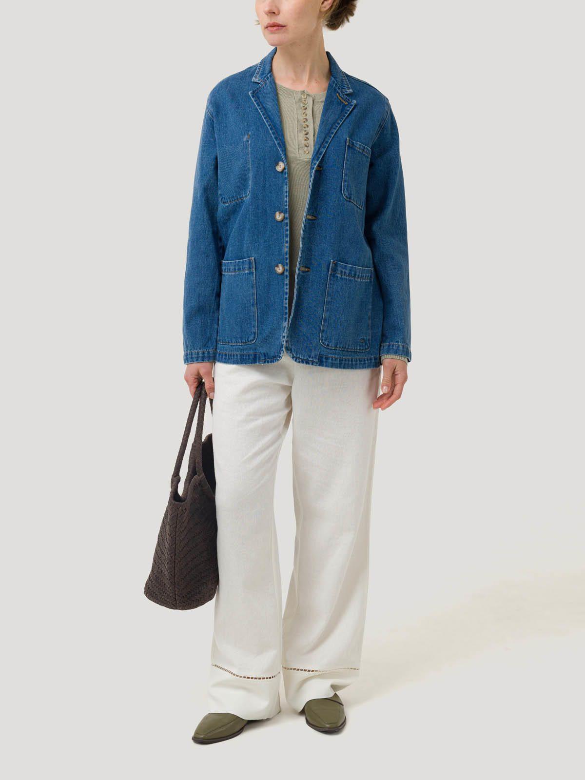 Chaqueta Algodón Mujer Lime Azul -8