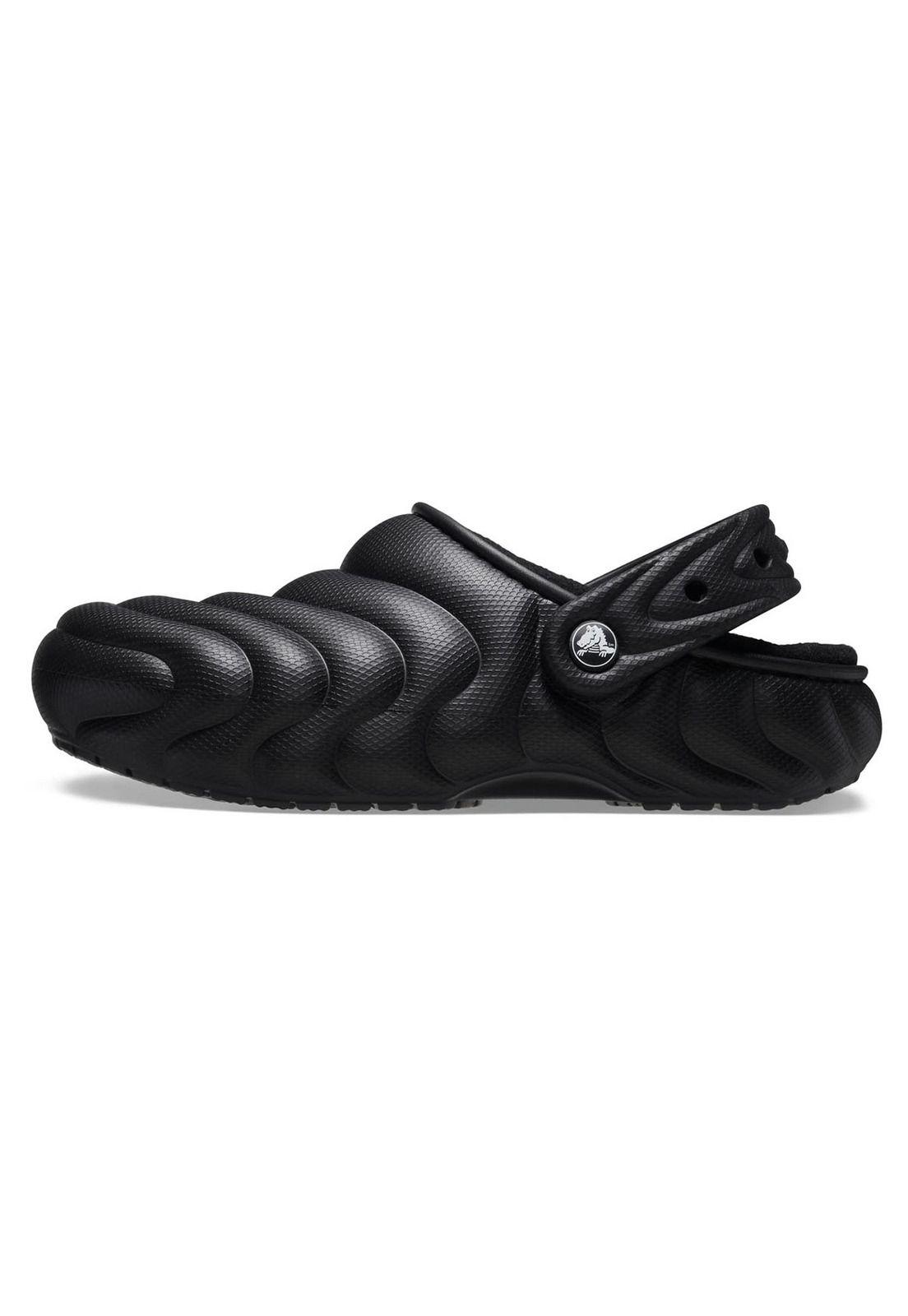 Zueco Crocs Hombre Lined Overpuff Negro-1