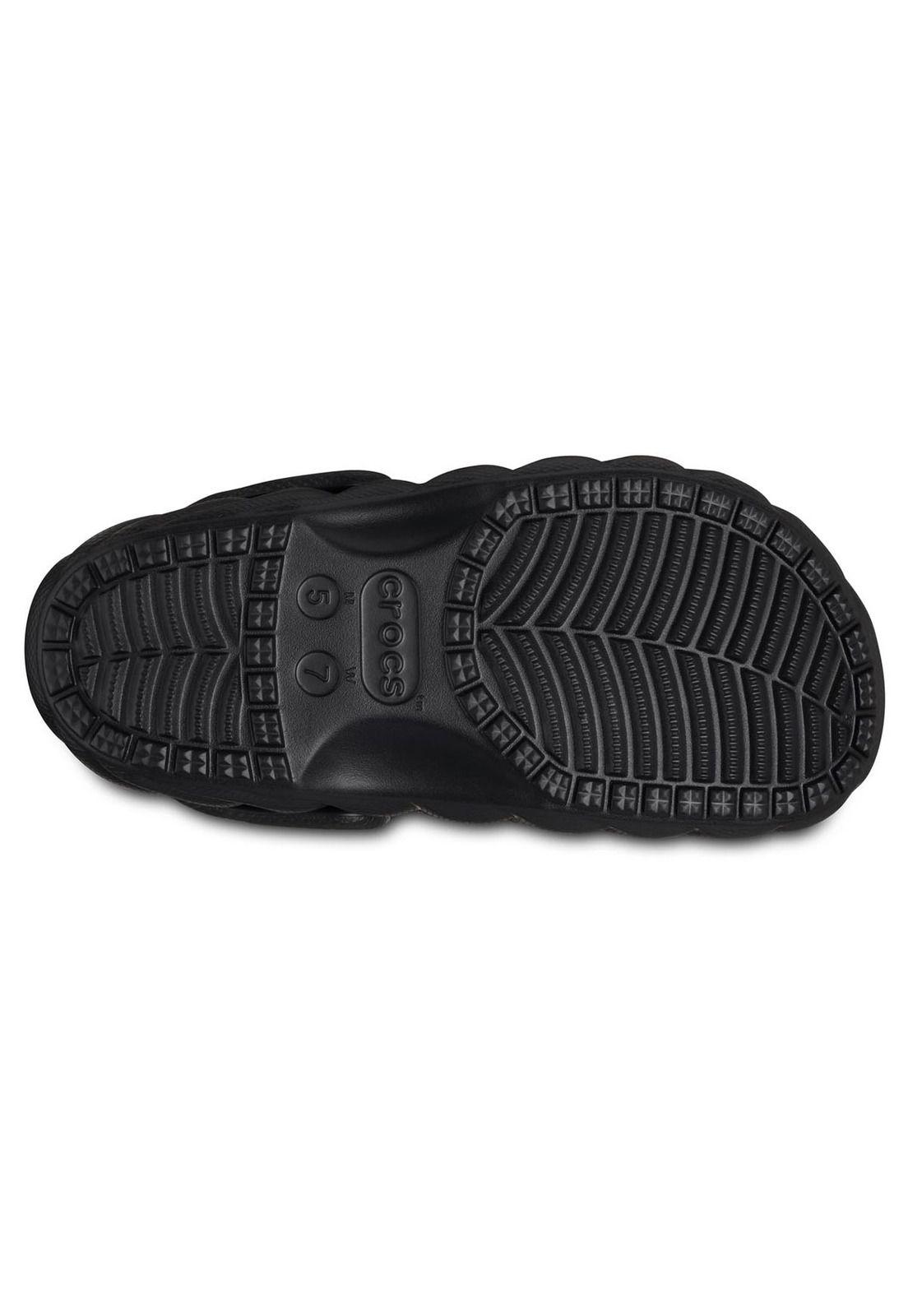 Zueco Crocs Hombre Lined Overpuff Negro-5