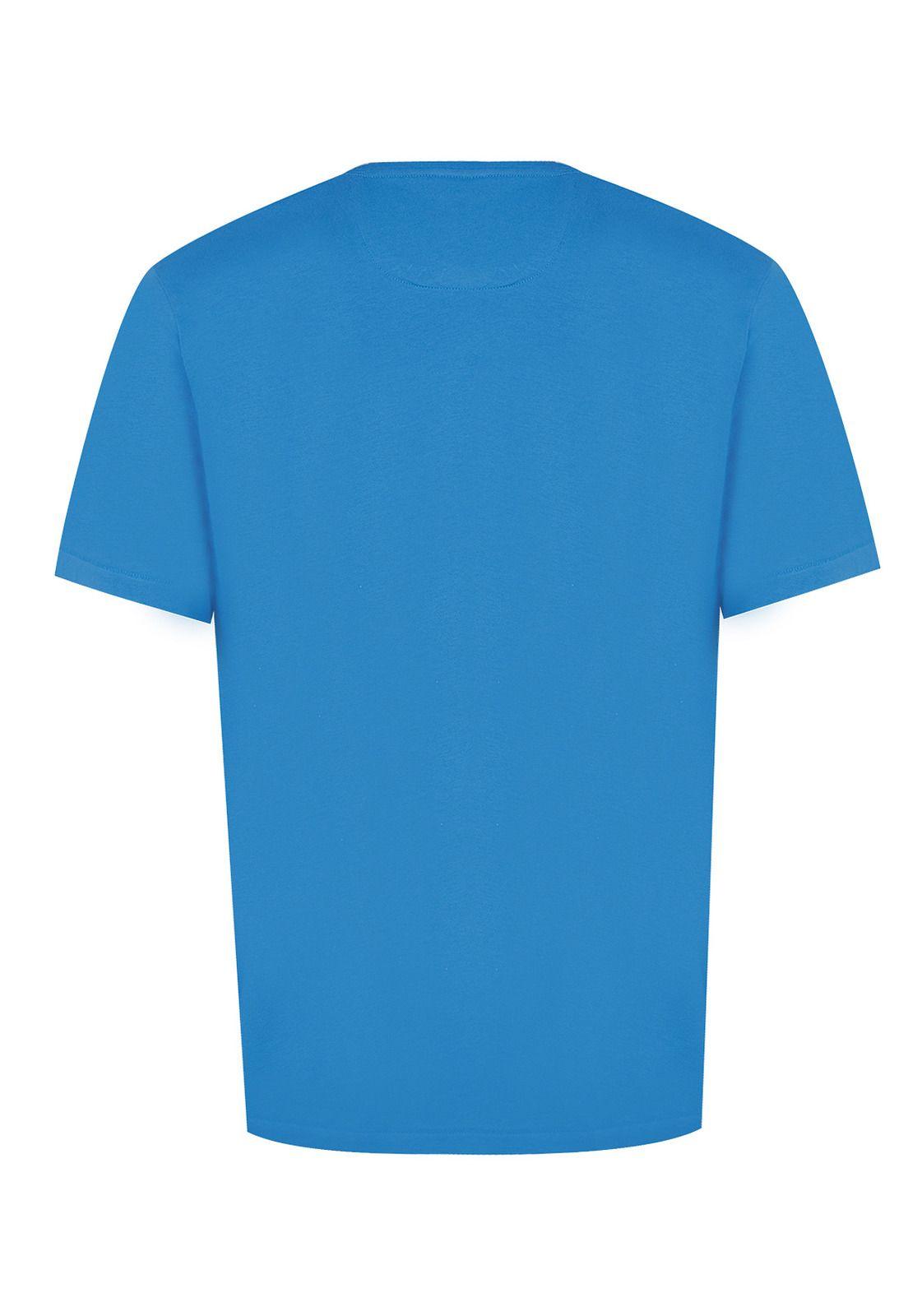 Polera Algodón Orgánico Azul Mar Basic Hombre -1