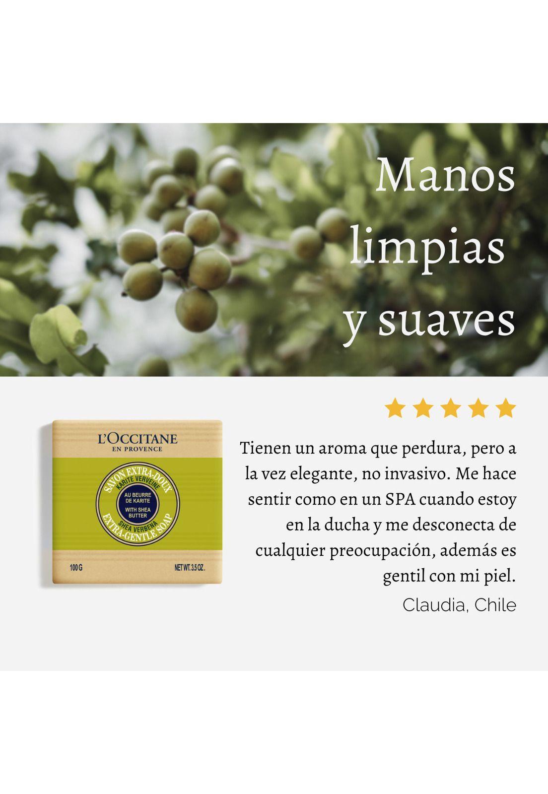 Jabón Sólido Karité Verbena 100 gr LOccitane-4