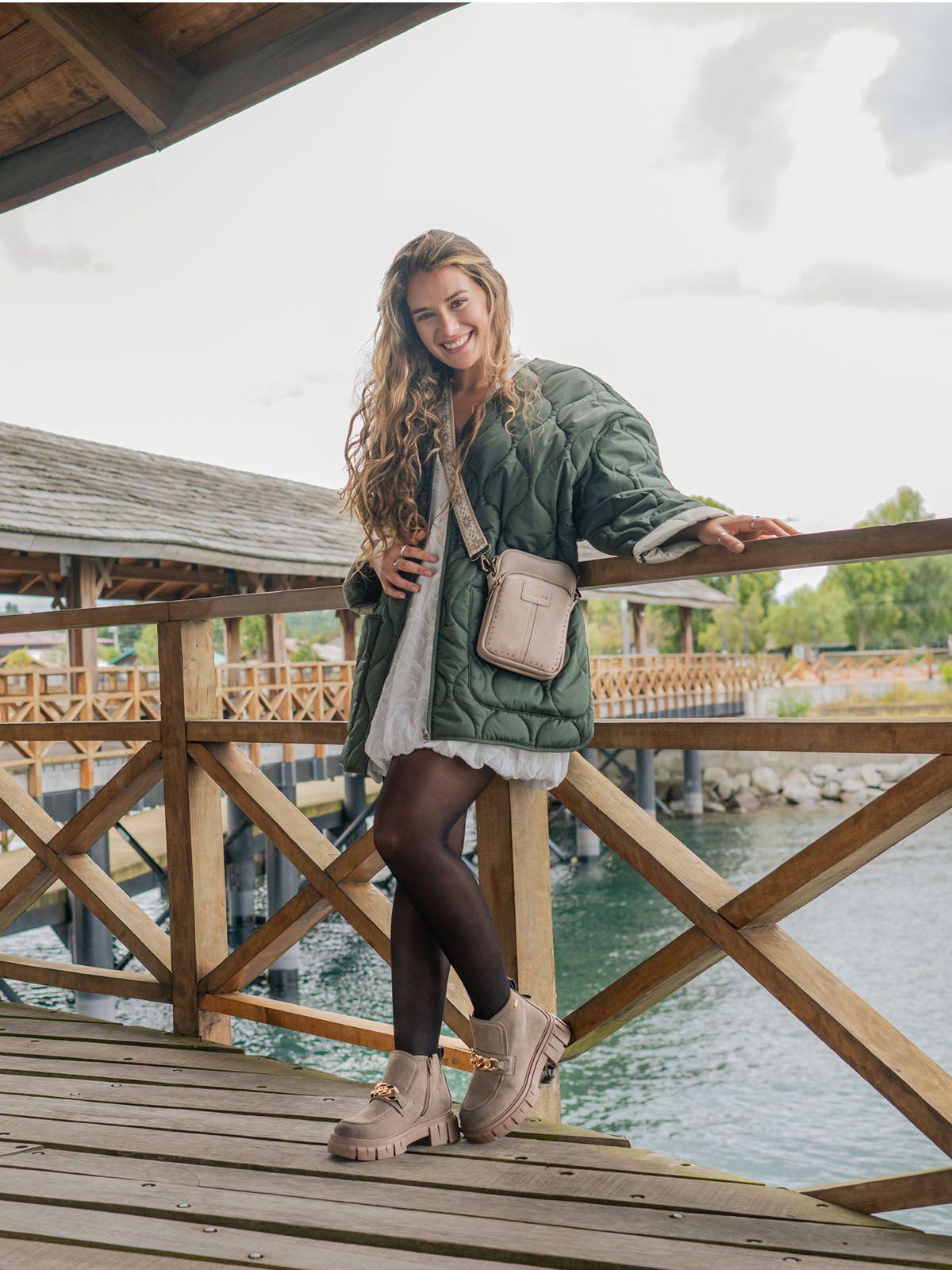 Botín Milan Mujer Taupe-1