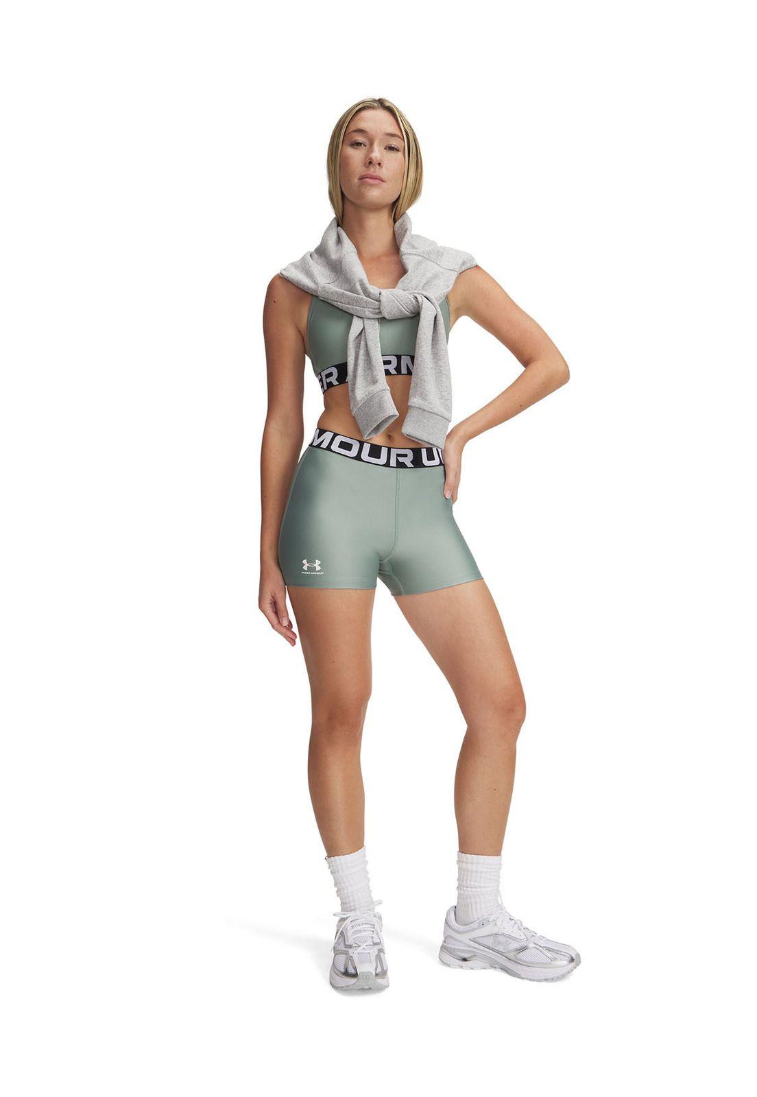 Calzas Heatgear Shorty Para Mujer Verde-3