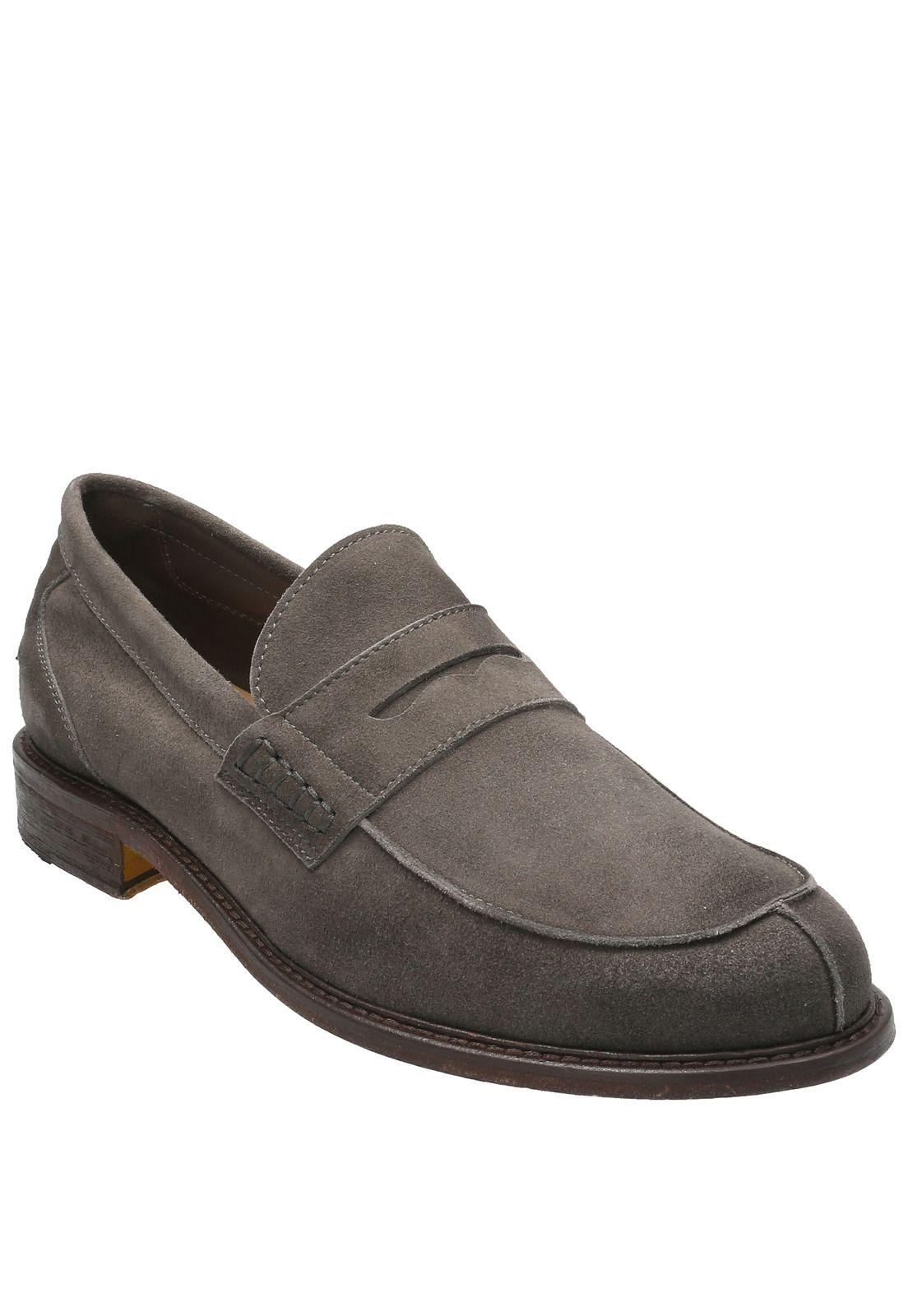 Zapato Cuero Hombre Oglio Gris Oscuro-1