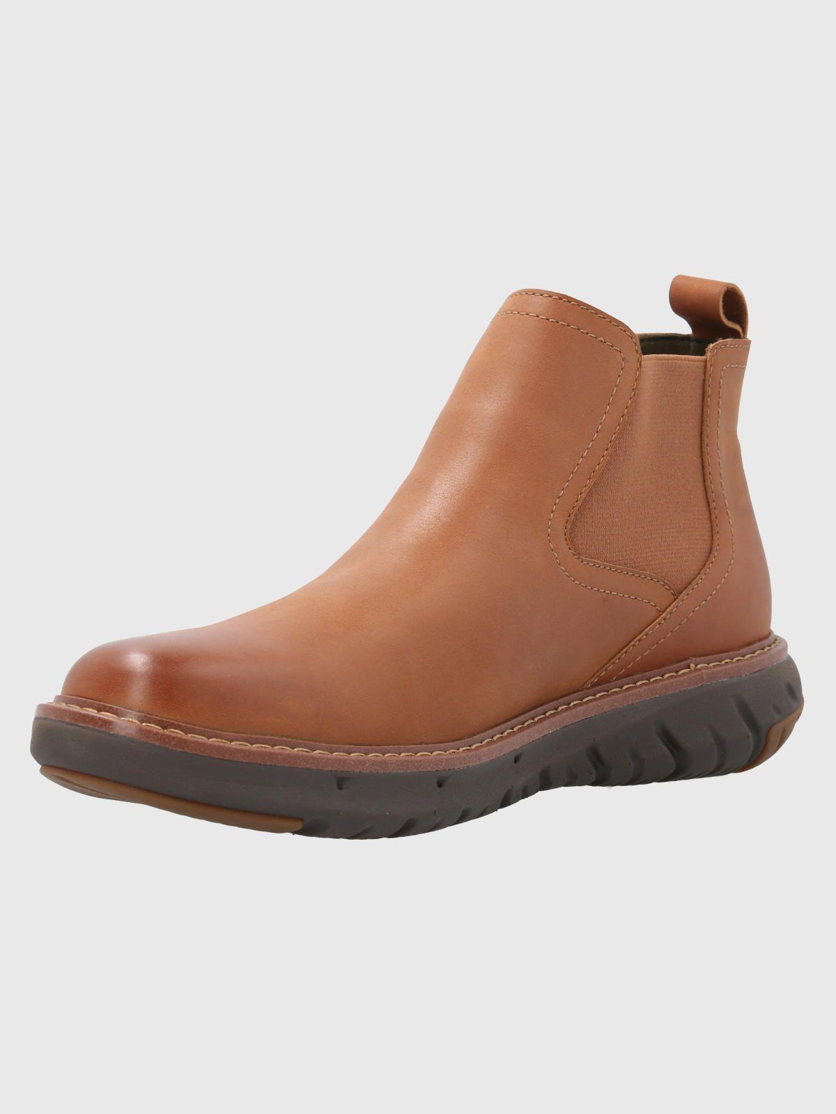 Botín Cuero Hombre Smart Chelsea Café-5