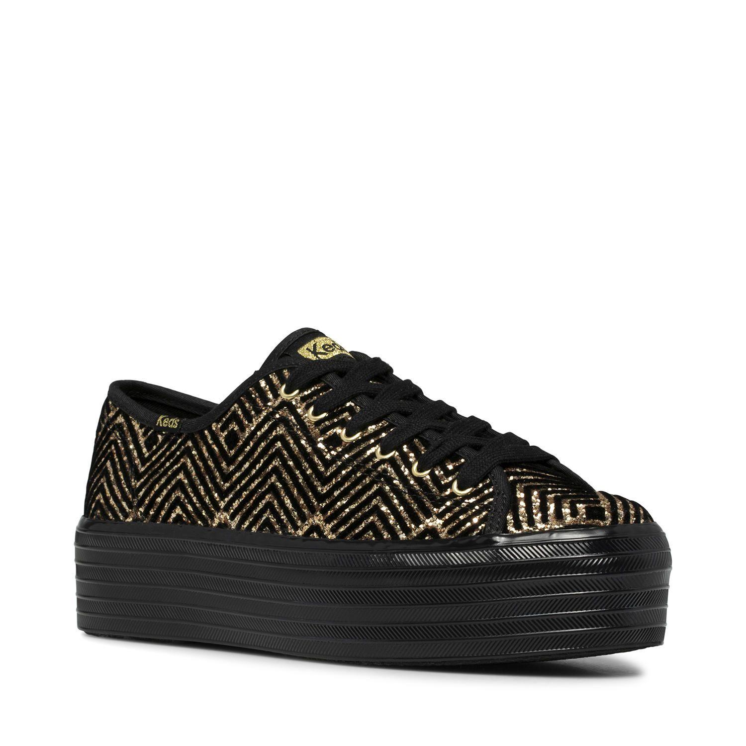 Zapatilla Mujer Triple Up Dazzle Negro-2