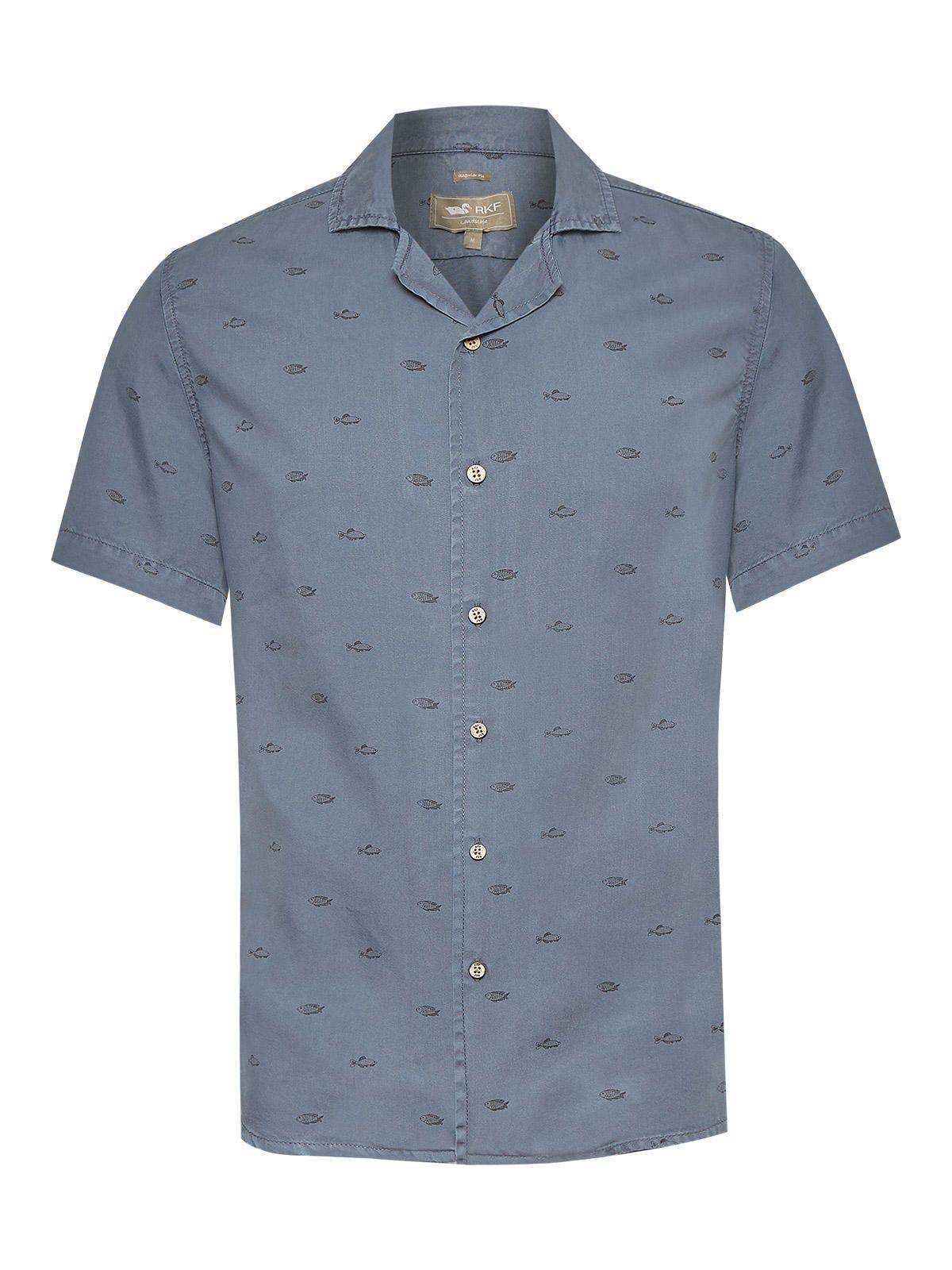 Camisa Tencel Hombre Tencelpri Azul-0
