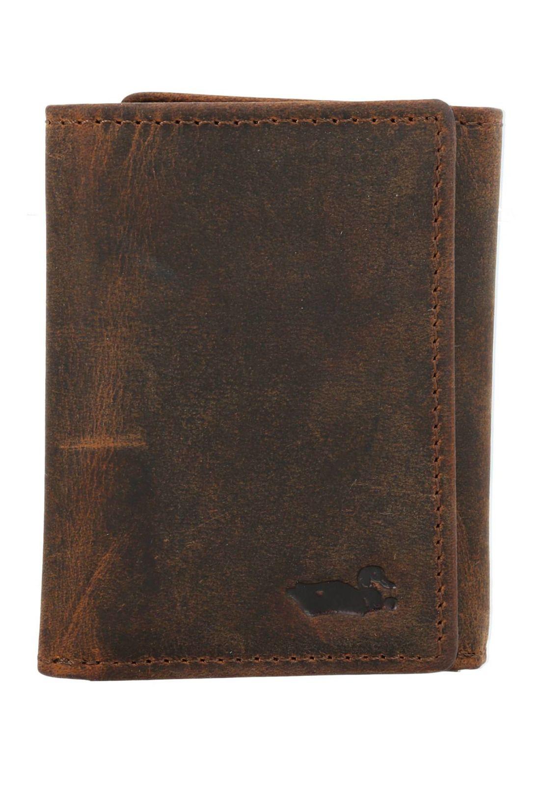 Billetera Cuero Hombre Oh Trifold Card Verde-0