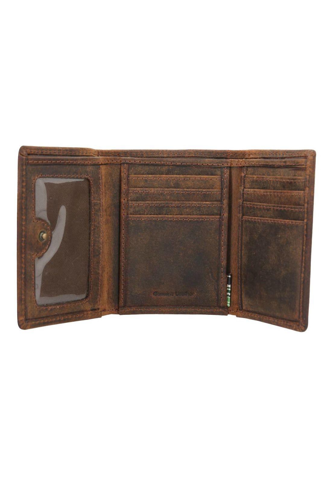 Billetera Cuero Hombre Oh Trifold Card Verde-2