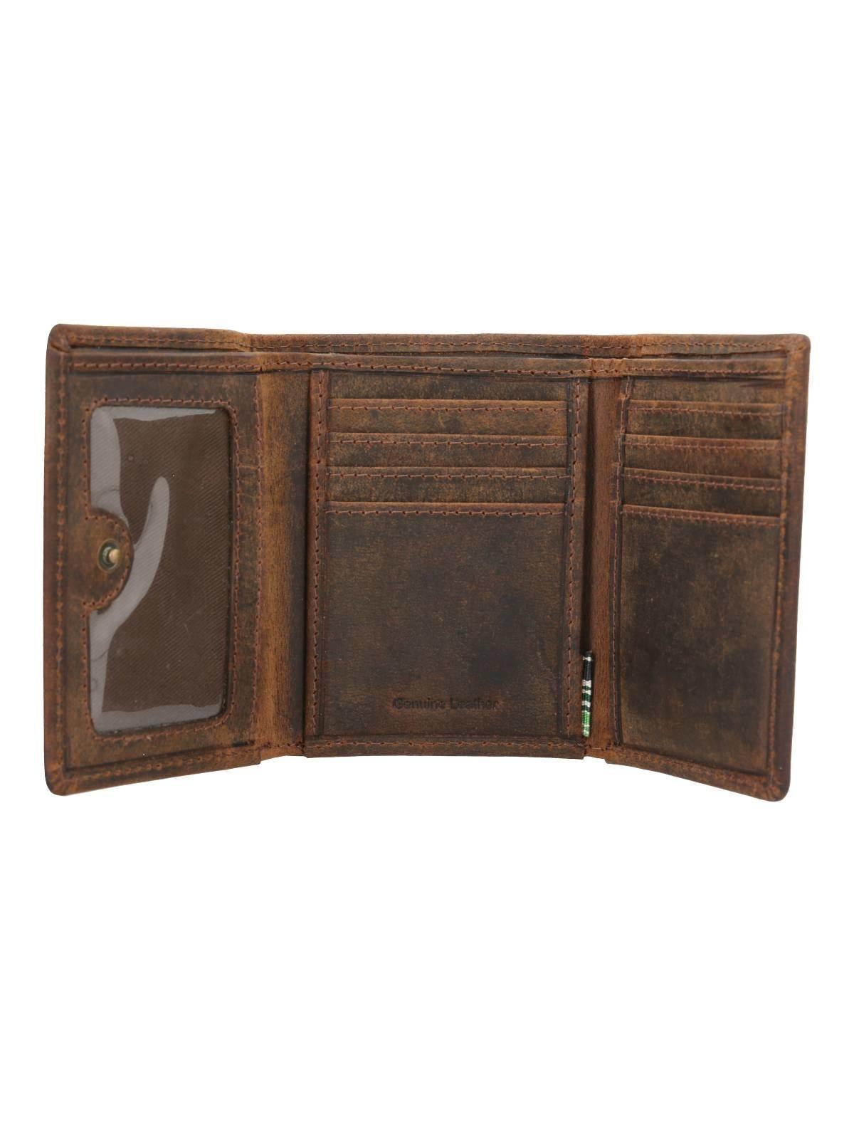 Billetera Cuero Hombre Oh Trifold Card Verde-2