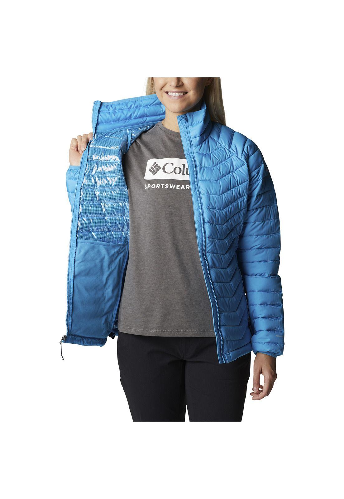 Parka Powder Lite Jacket Celeste Mujer-3