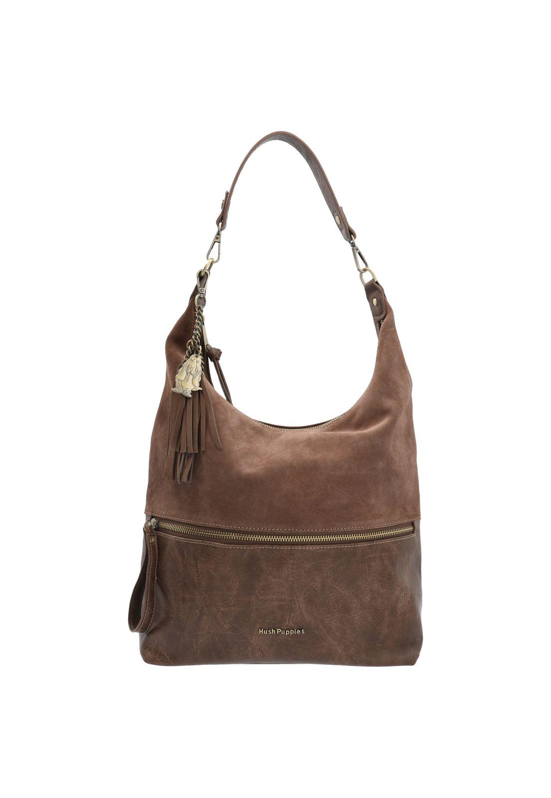 Cartera Mujer Lufen Hobo Café-0