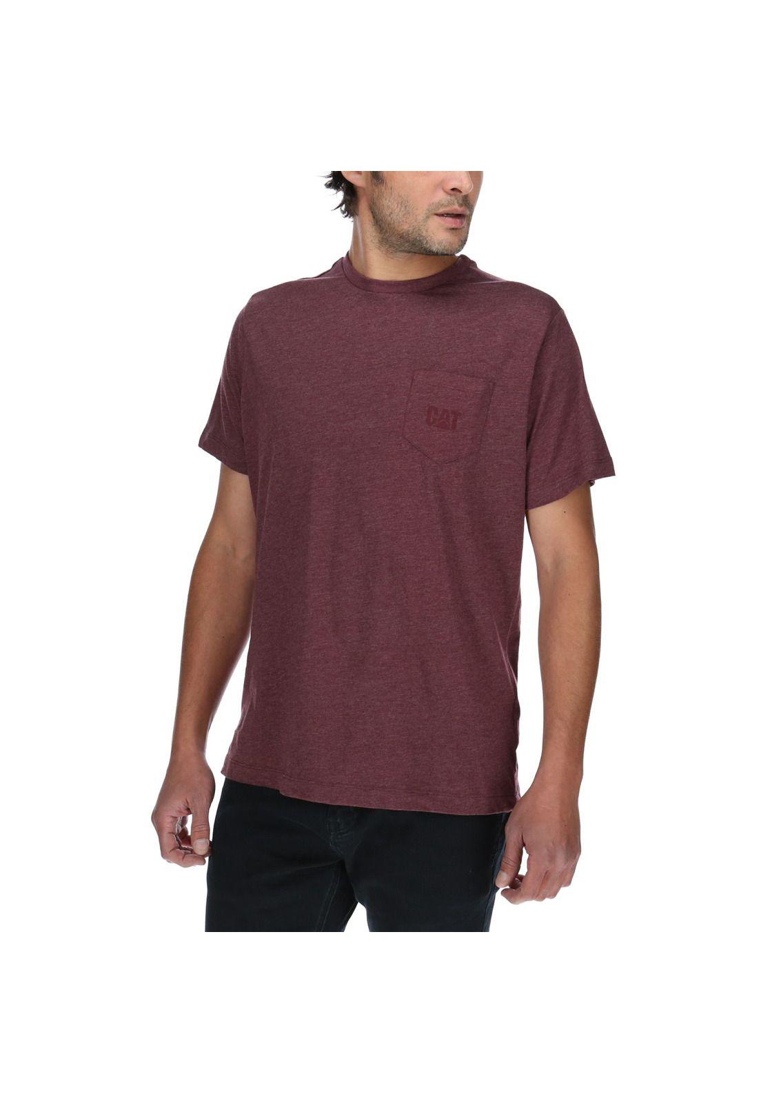 Polera Mc Hombre Traditional Pocket Tee Burdeo-0
