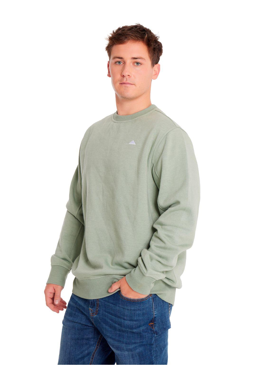 Polerón Unisex Heather Caterpillar Logo Crew Verde-1