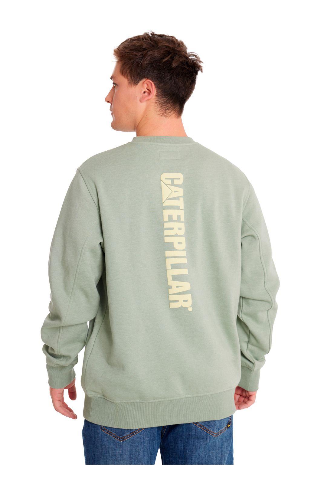 Polerón Unisex Heather Caterpillar Logo Crew Verde-3