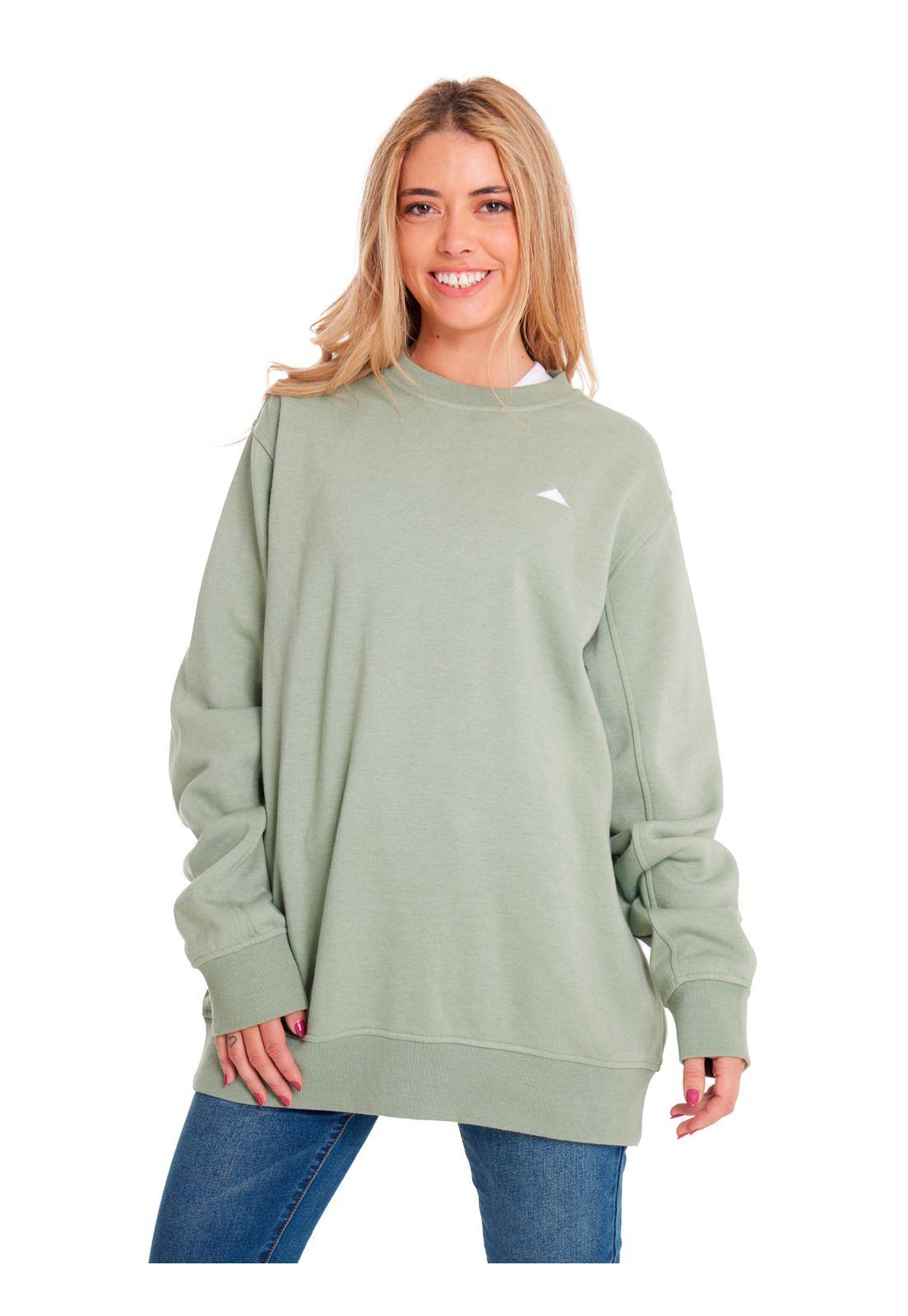 Polerón Unisex Heather Caterpillar Logo Crew Verde-5