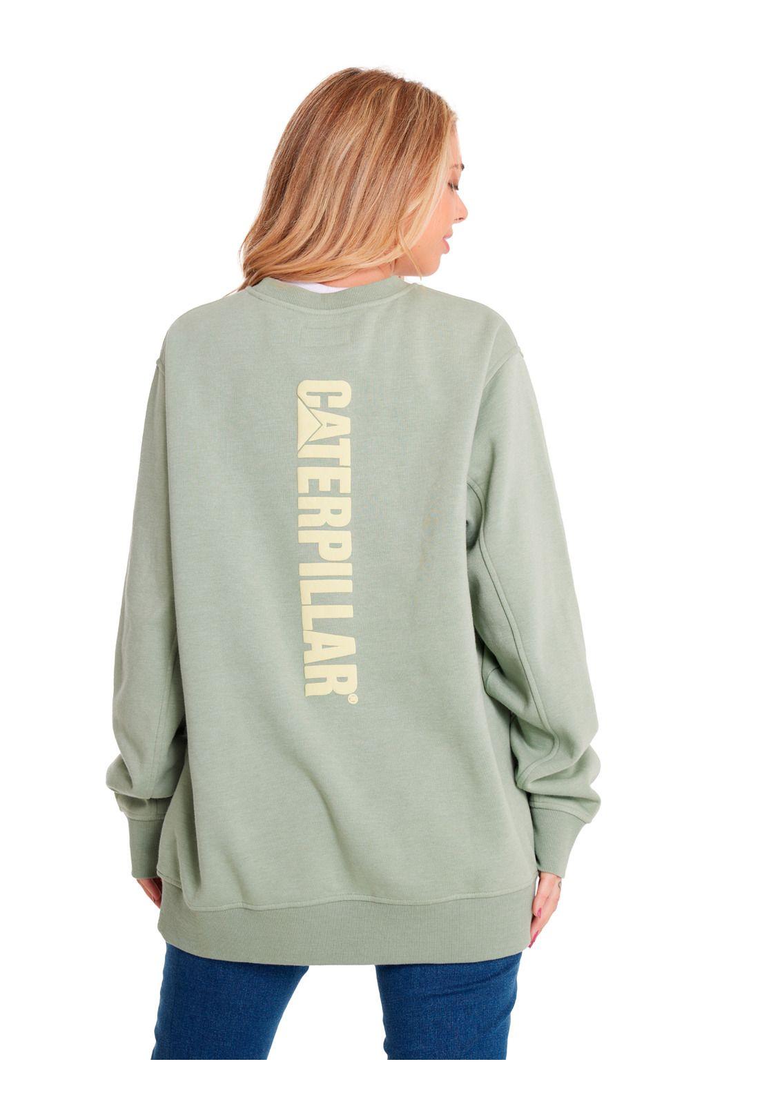 Polerón Unisex Heather Caterpillar Logo Crew Verde-6