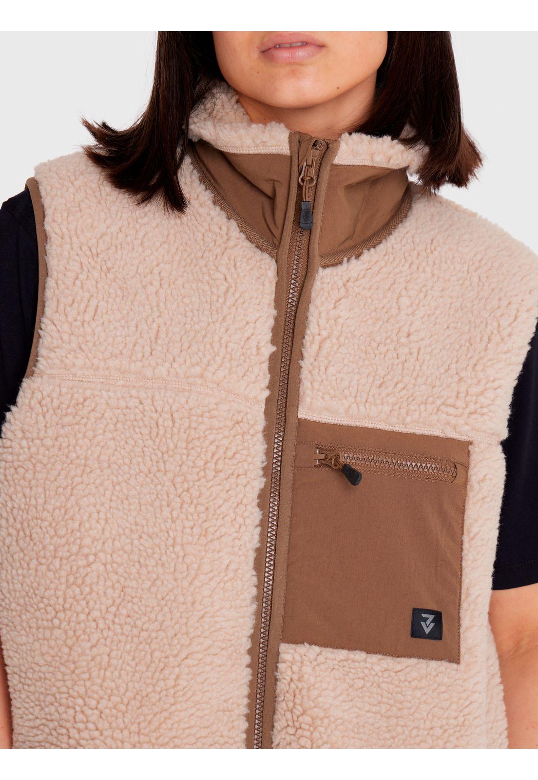 Polar Vest Sherpa sin mangas Café claro Hombre-2