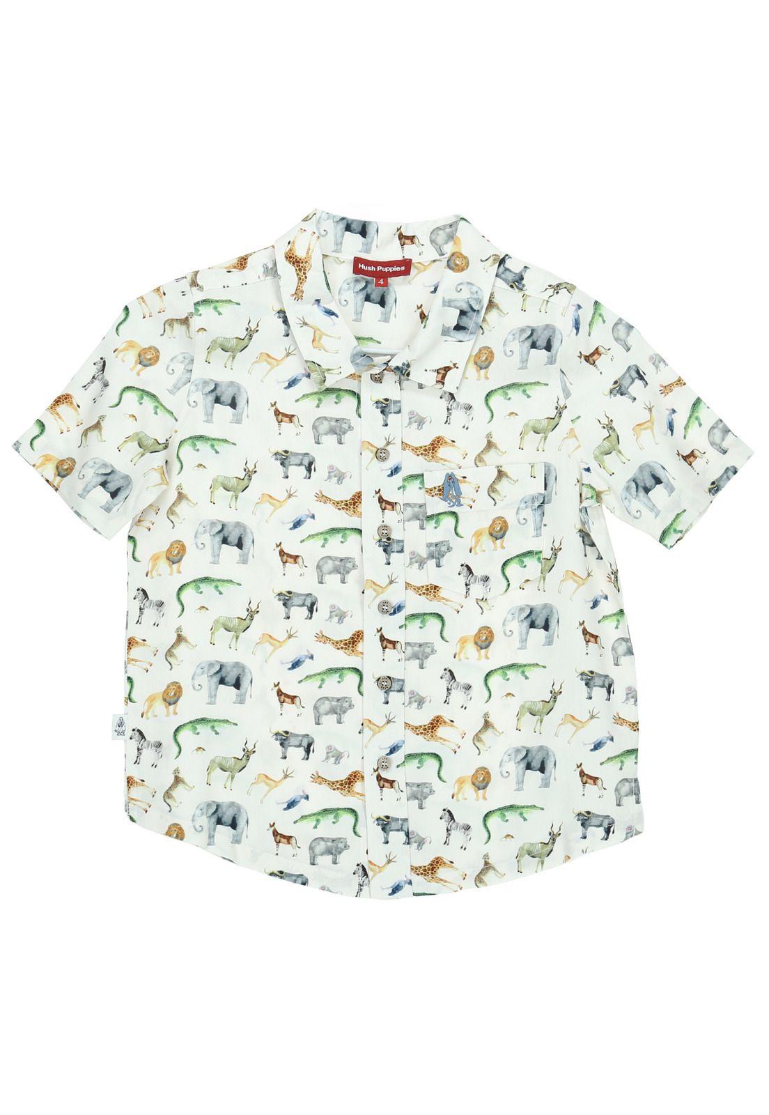 Camisa M/C Niño Guayabera Beige-0