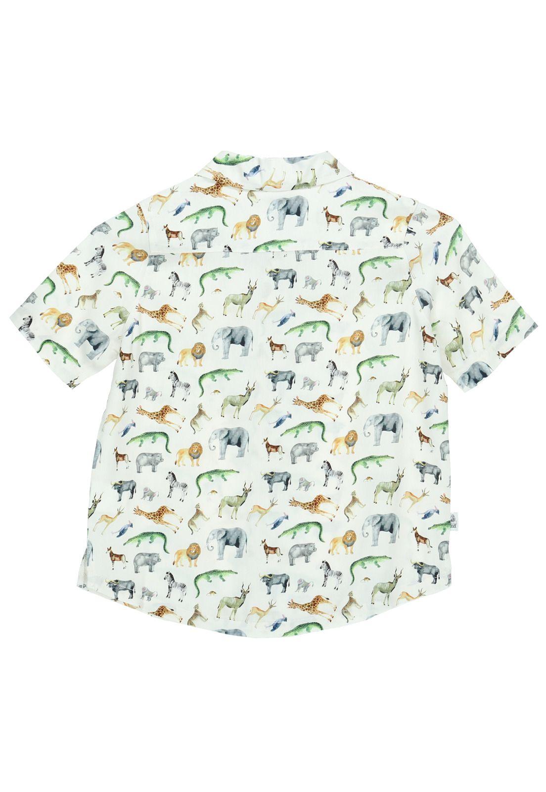 Camisa M/C Niño Guayabera Beige-1