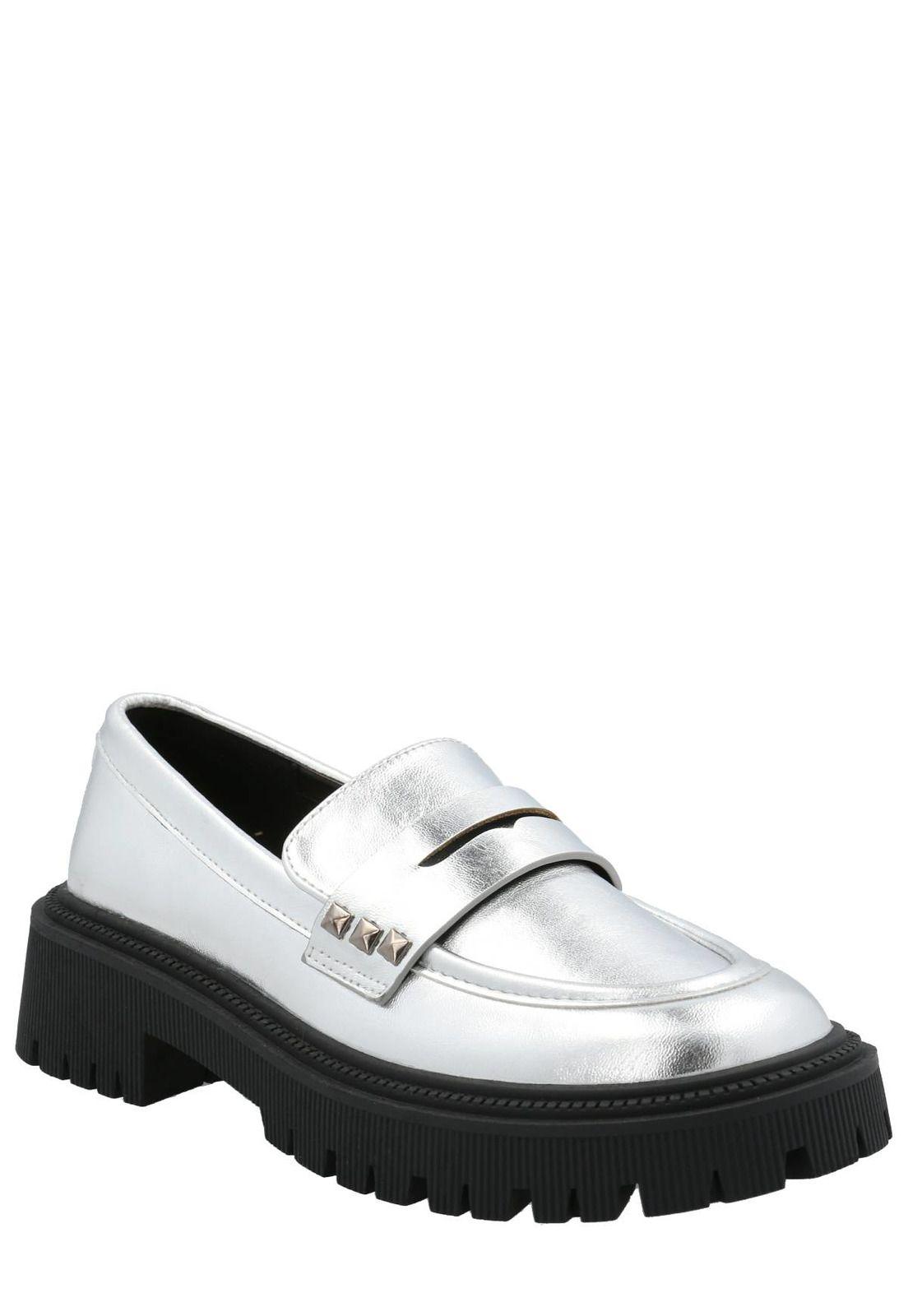 Mocasín West Mujer Plateado-0