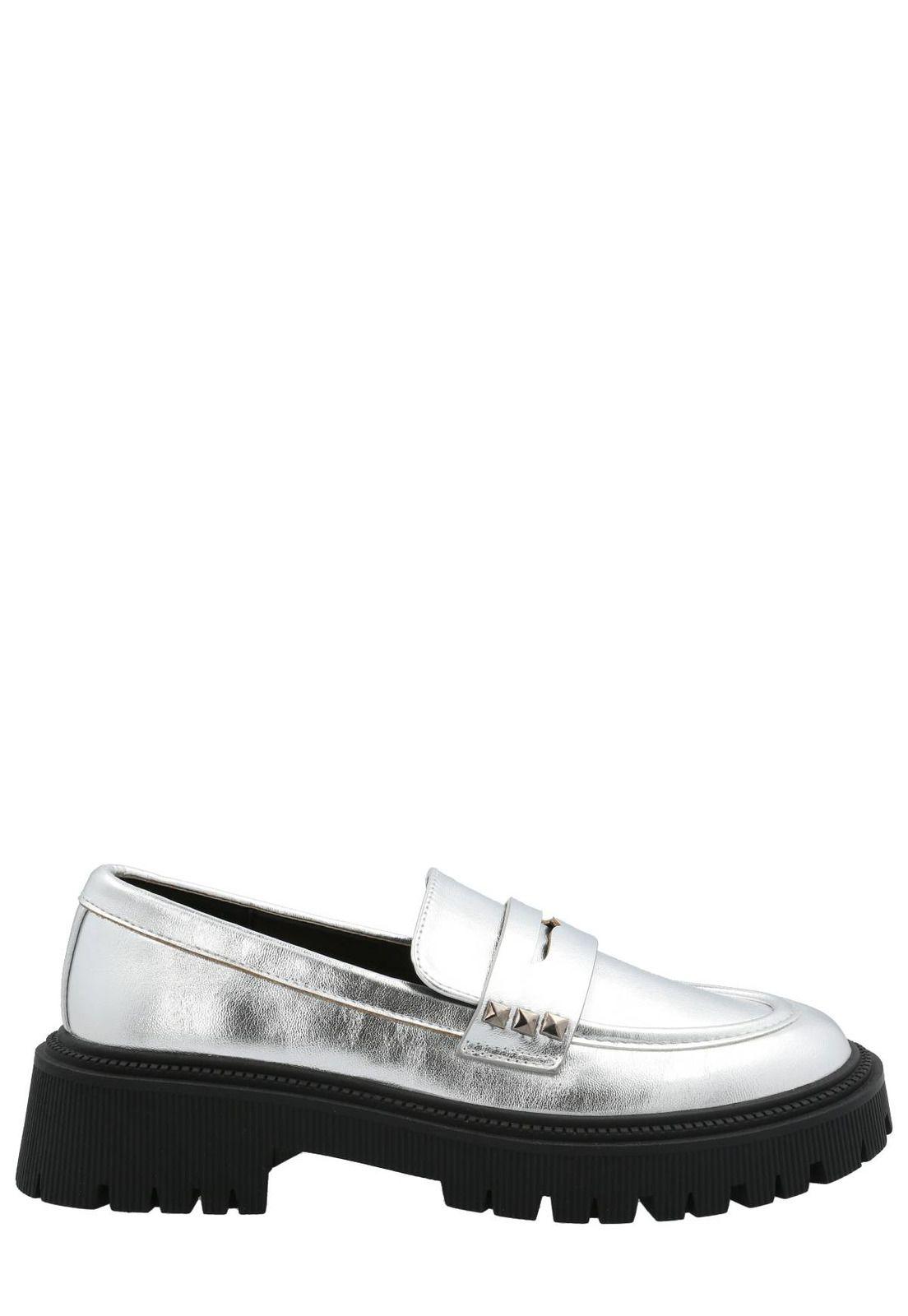 Mocasín West Mujer Plateado-1