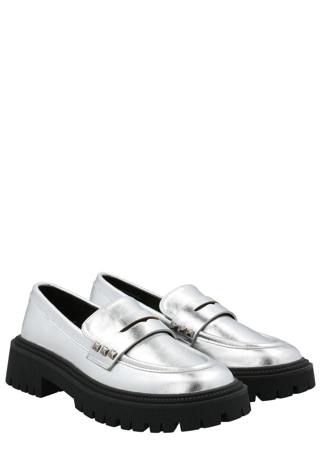 Mocasín West Mujer Plateado-8