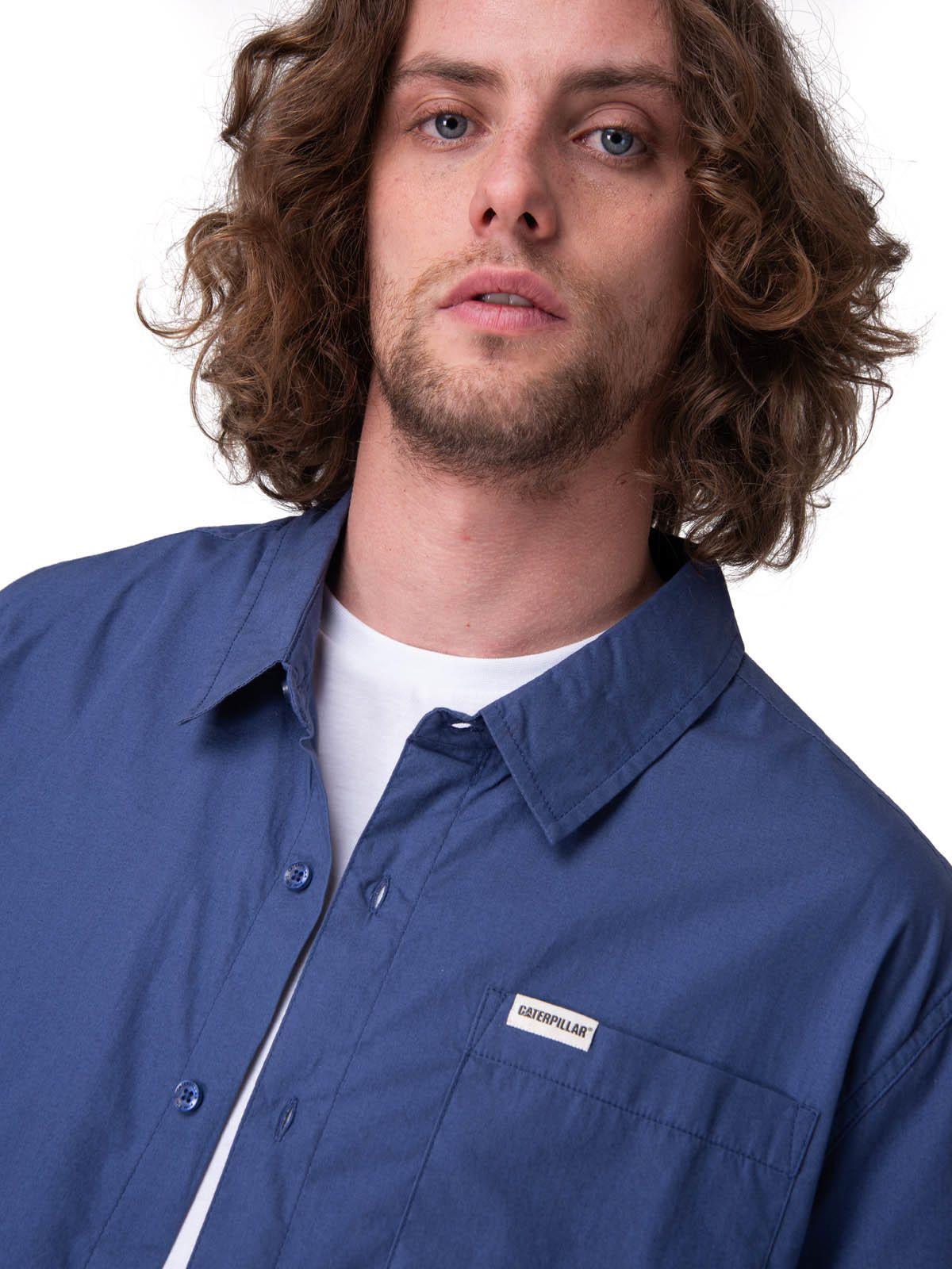 Camisa Manga Corta Poplin S/S Shirt Ii Hombre Azul-4