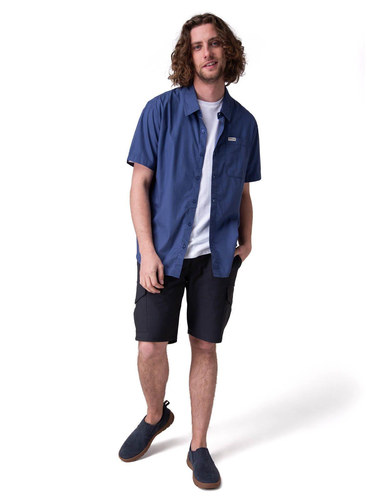 Camisa Manga Corta Poplin S/S Shirt Ii Hombre Azul-5